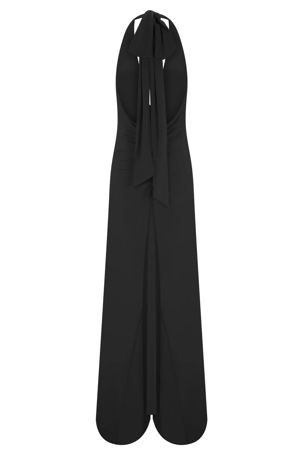 Juliet Slinky Maxi Dress With Scarf Black