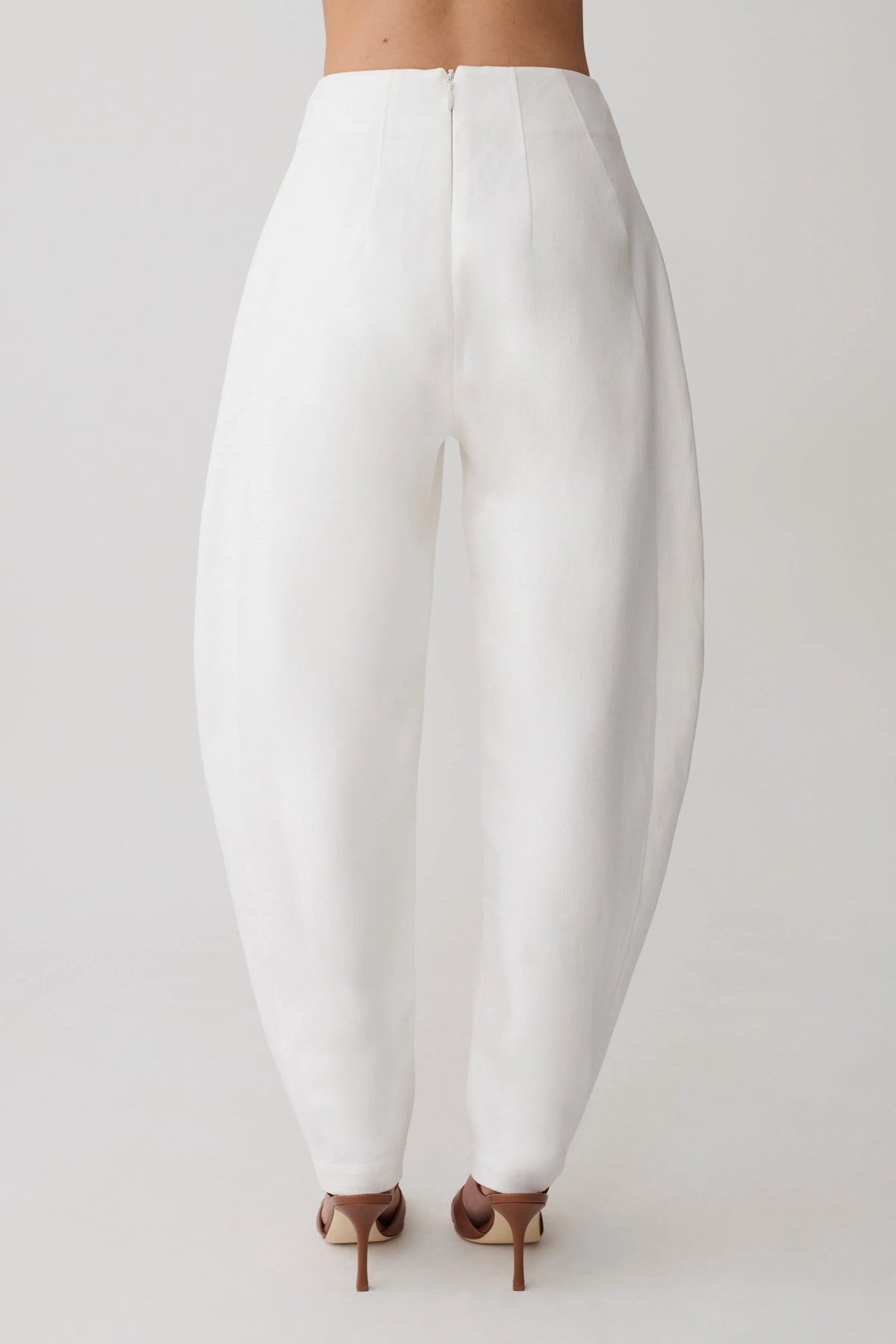 Oriana Linen Oversize Pants White