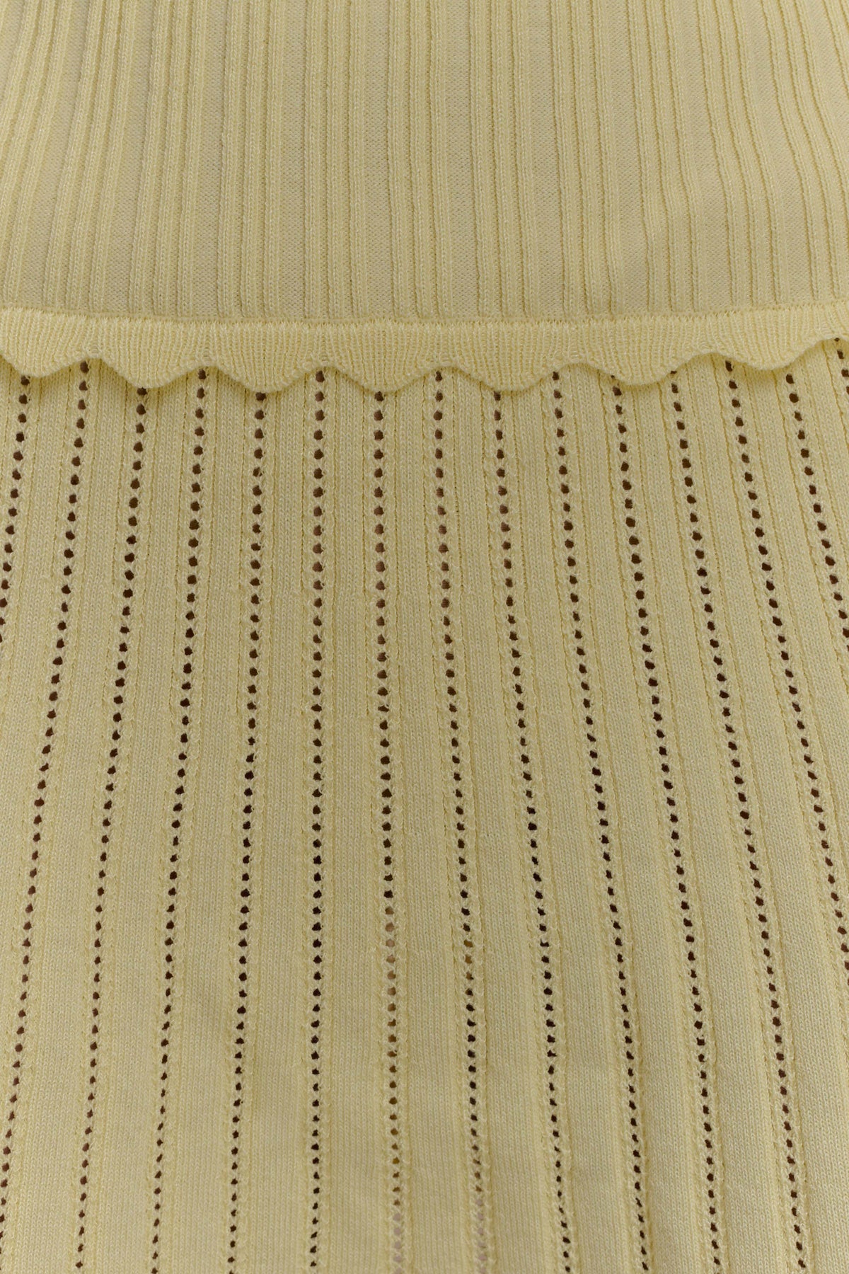 Indy Pointelle Knit Mini Skirt Lemon