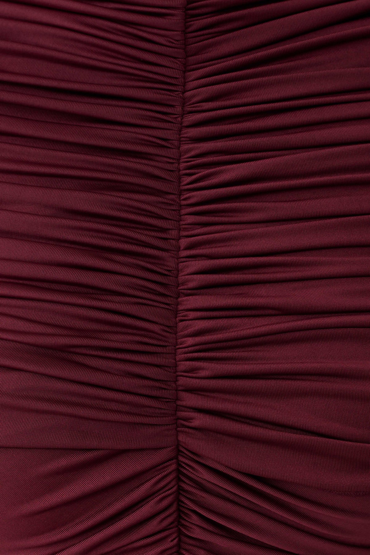 Linh Slinky High Neck Gathered Top Mahogany