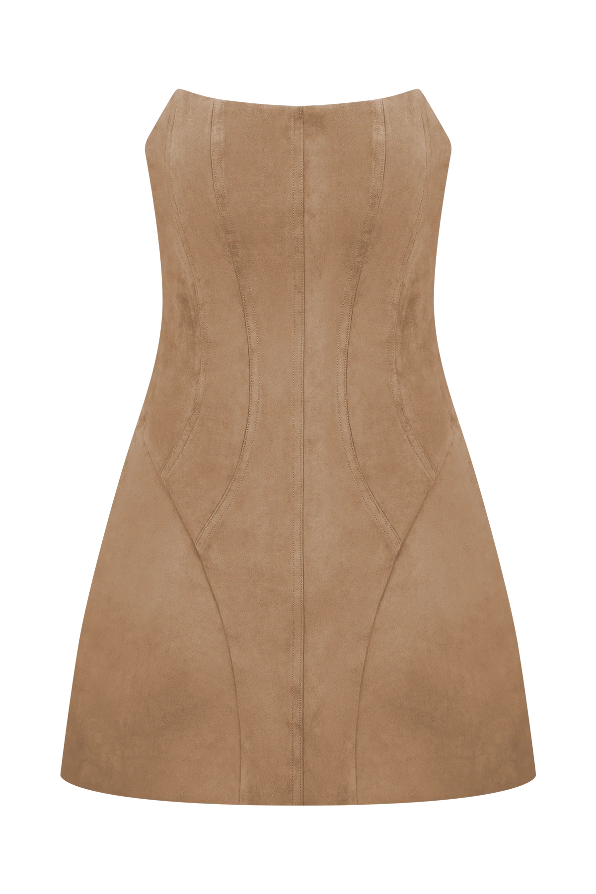 Andy Faux Suede Mini Dress Camel