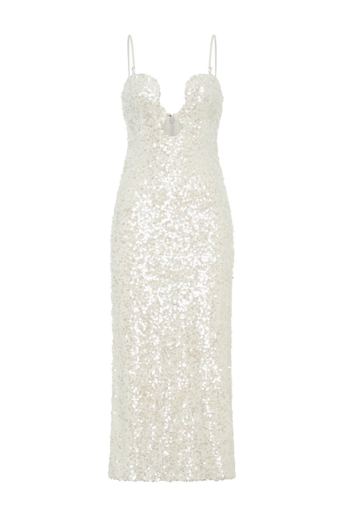 Makari Sequin Maxi Dress White