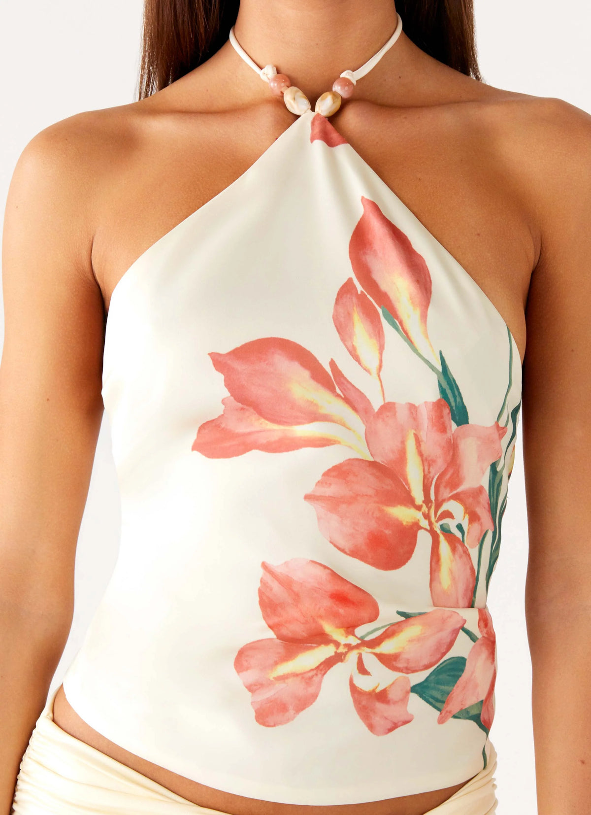 Loreta Beaded Tie Back Top Siena Floral