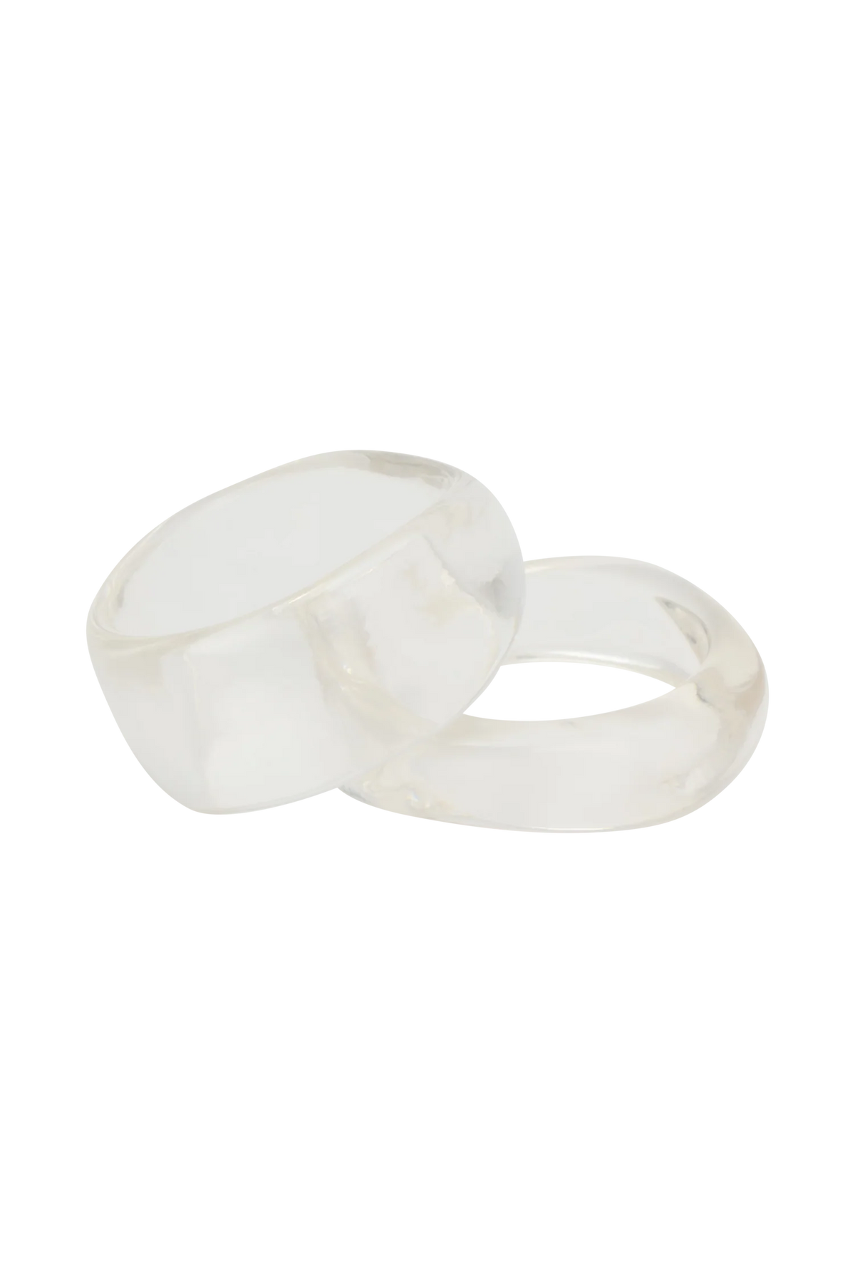 Marah Resin Bangle Set Clear