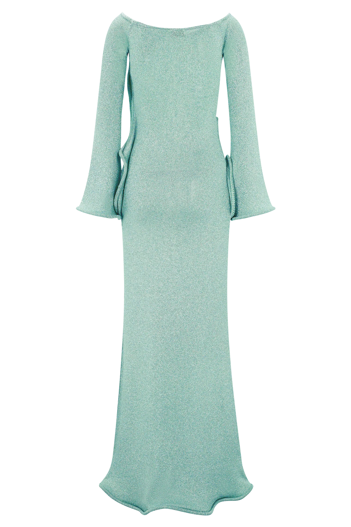 Sandrine Lurex Knit Maxi Dress Aqua