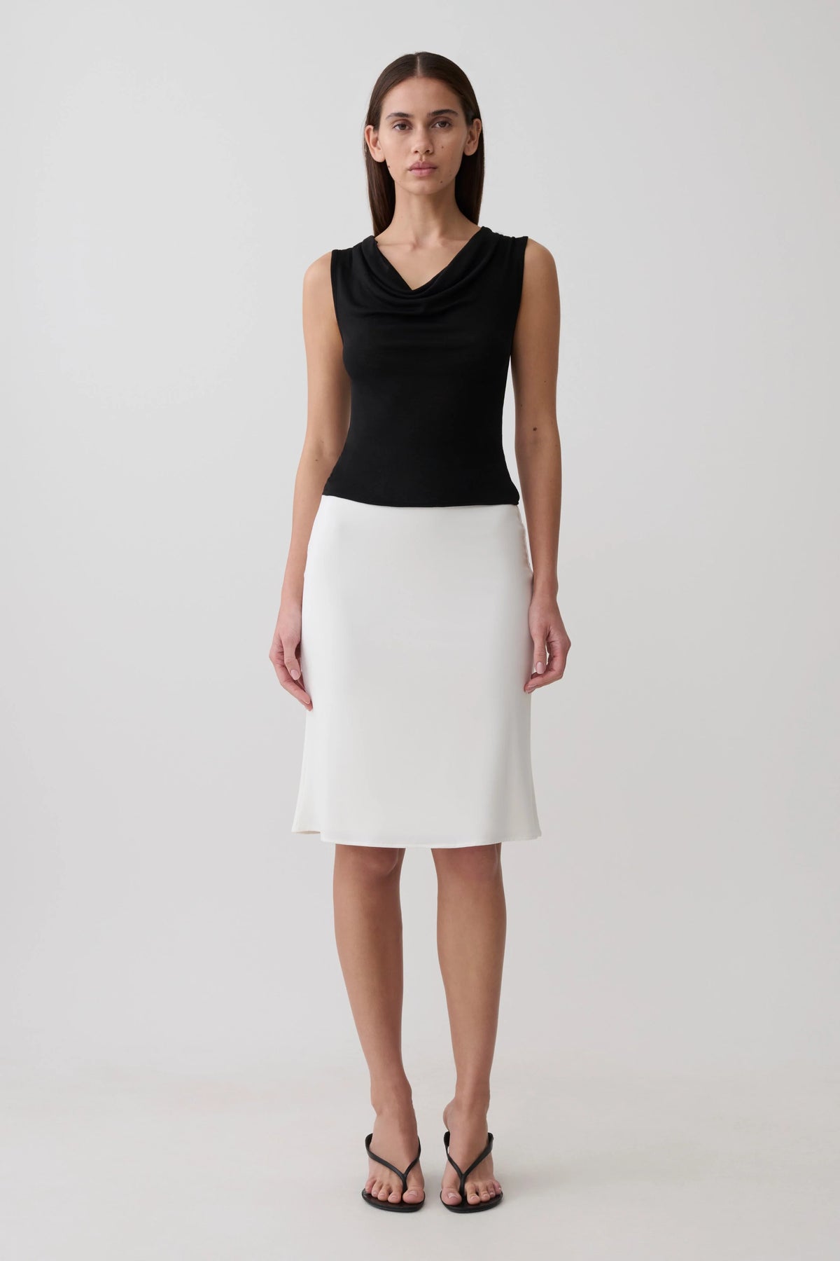 Ciaran Sleeveless Sheer Top Black