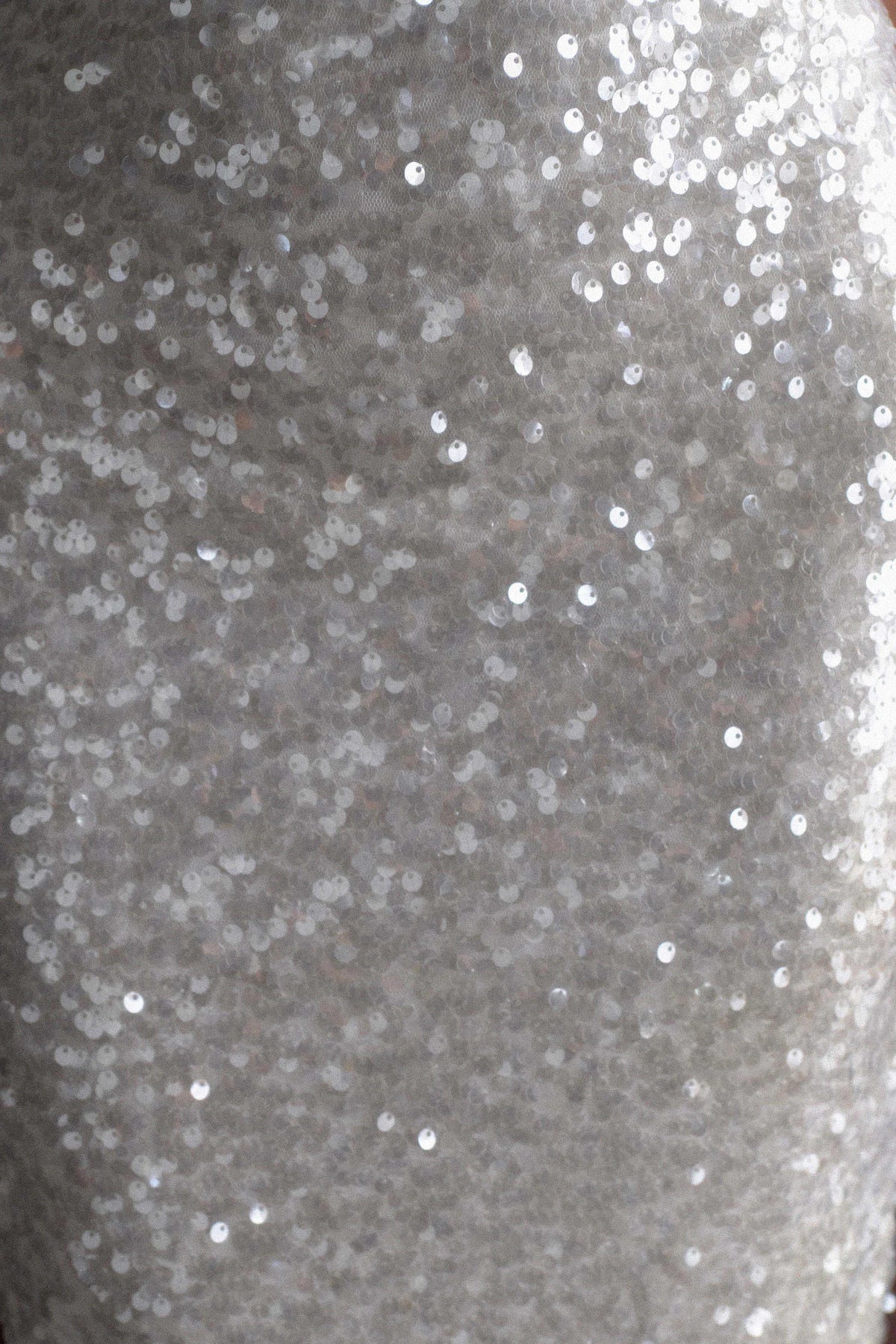 Makari Sequin Maxi Dress White