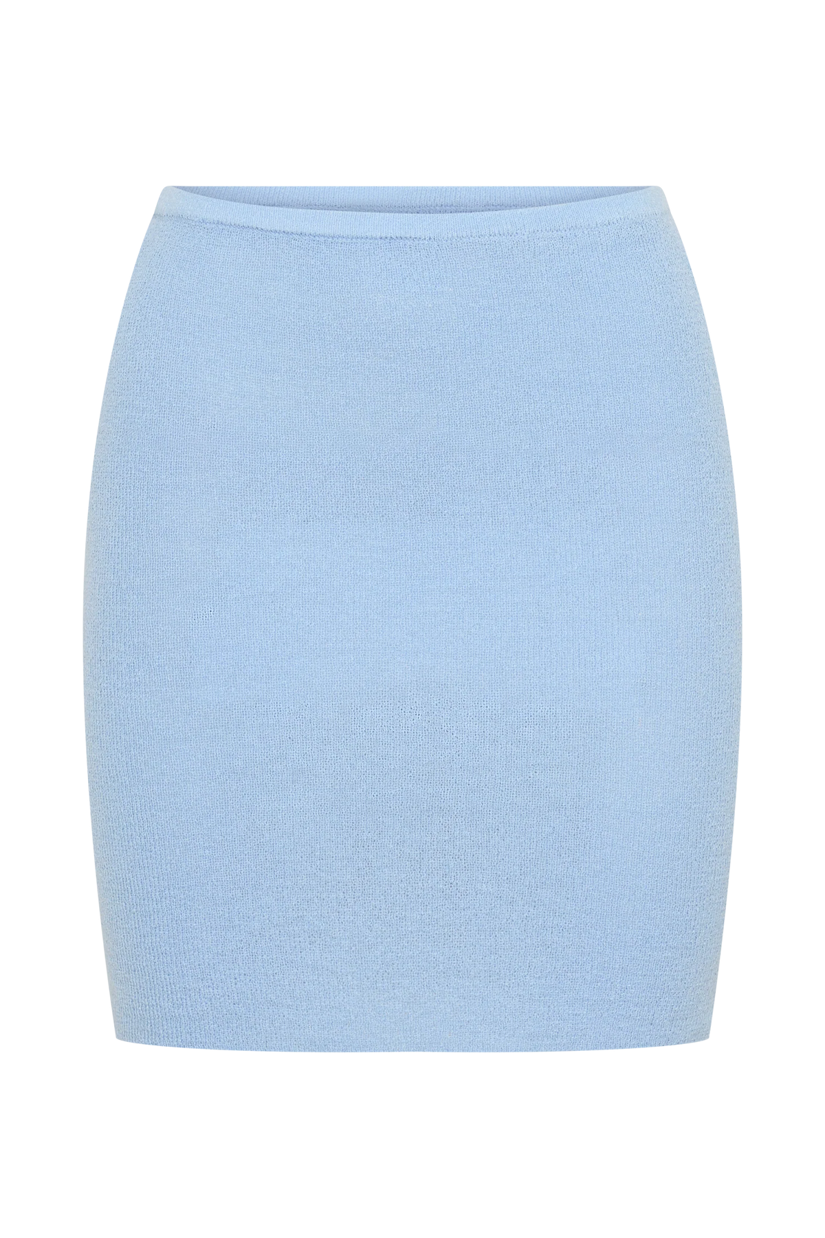 Loura Mid Rise Knit Mini Skirt Cornflower Blue