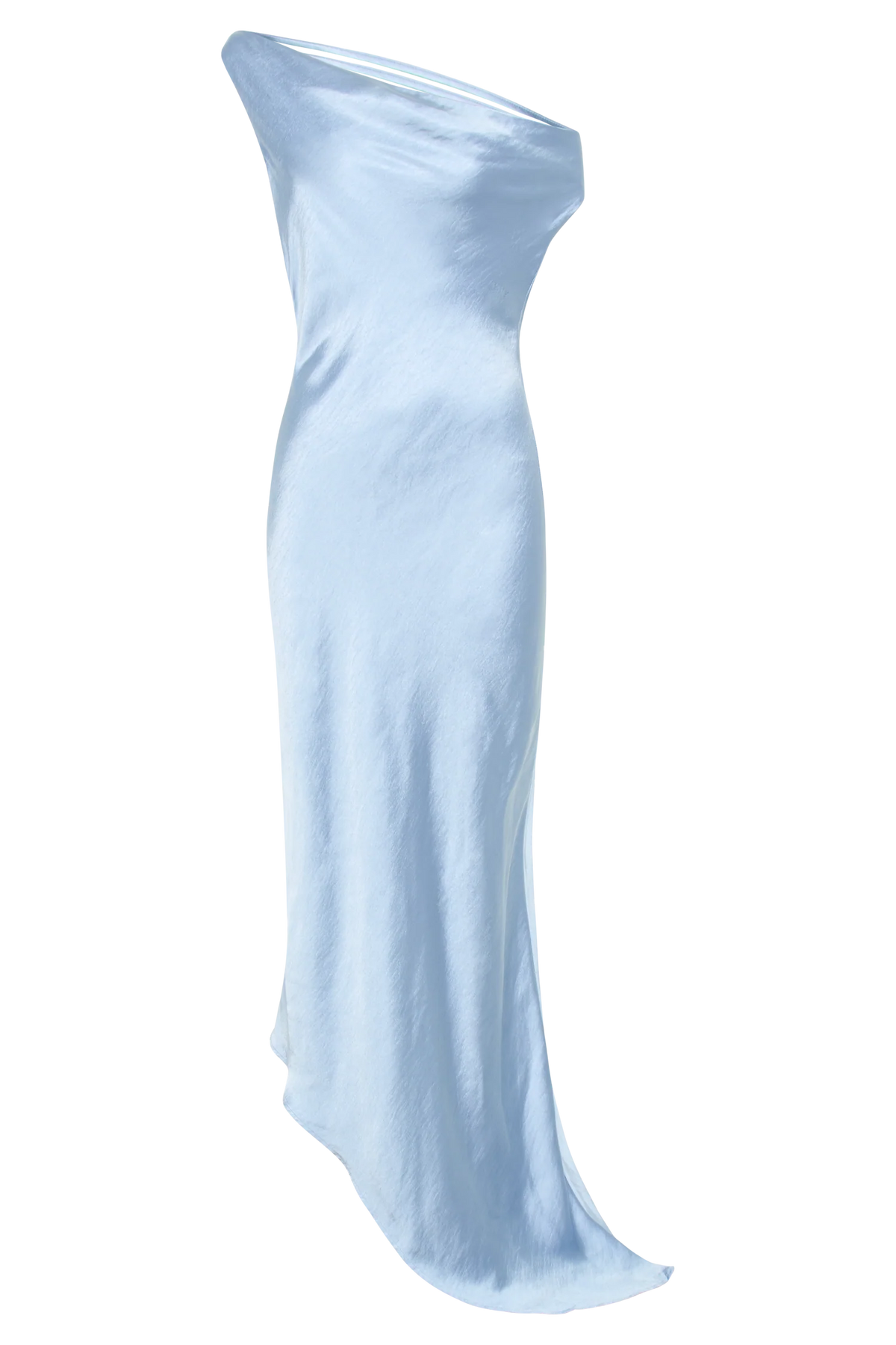 Yvette Slip Maxi Dress With Asymmetrical Hem Cornflower Blue