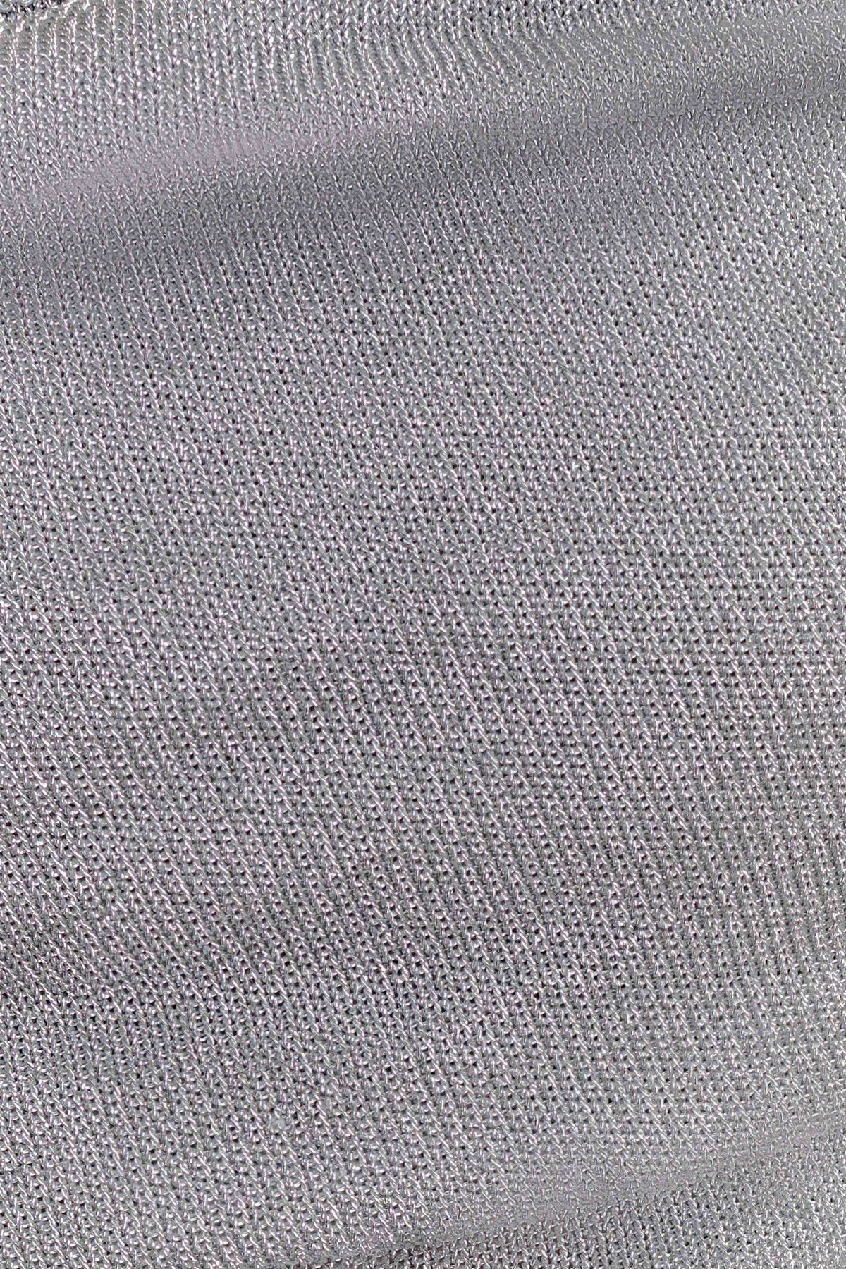 Corah Lurex Drape Knit Top Silver