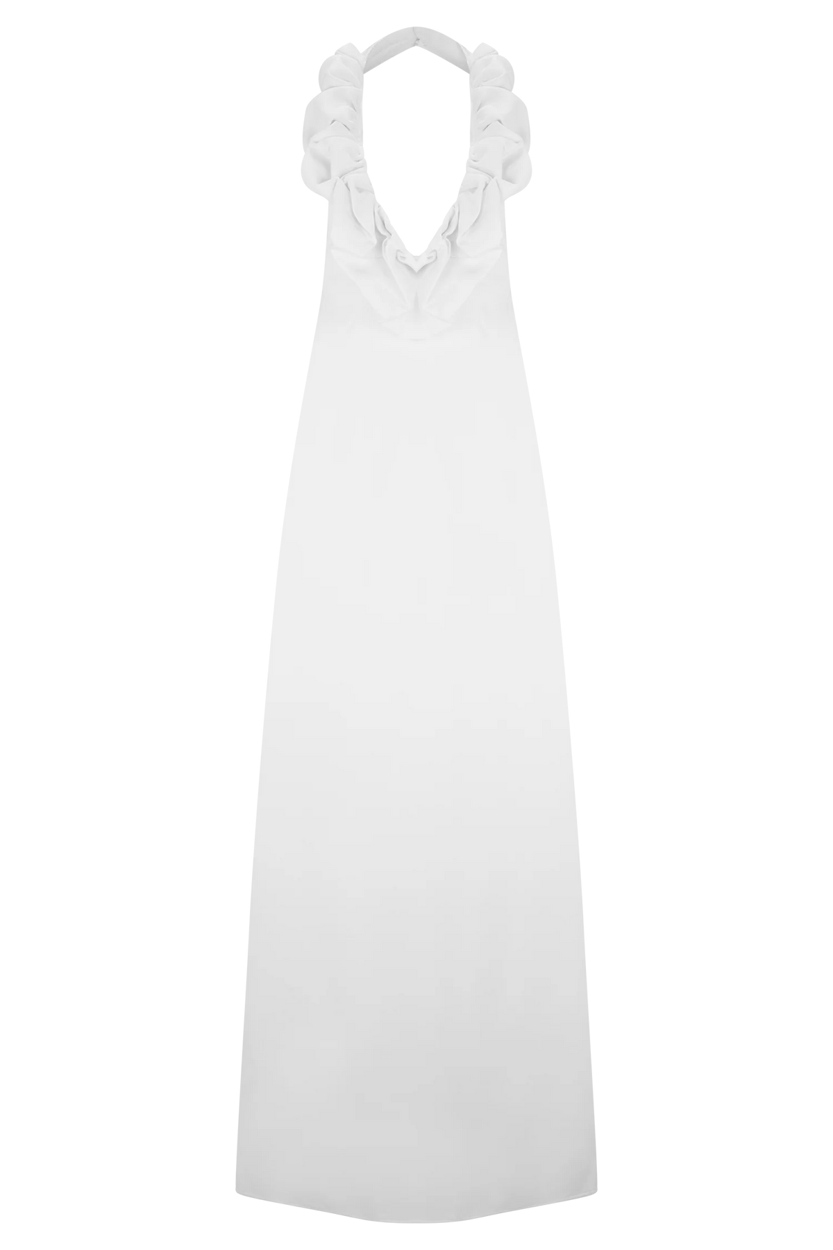 Carolyn Linen Bubble Maxi Dress White
