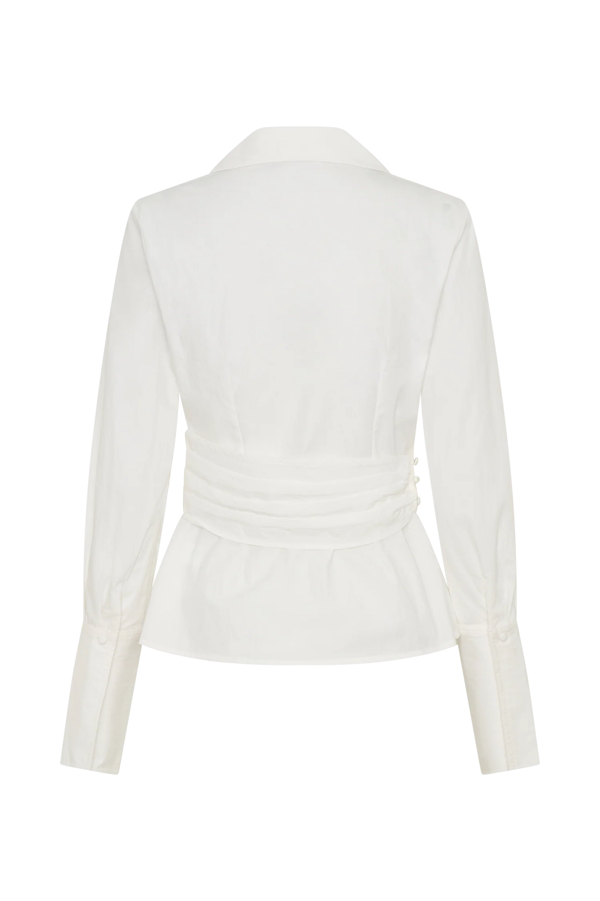 Eugenia Wrap Cotton Shirt White