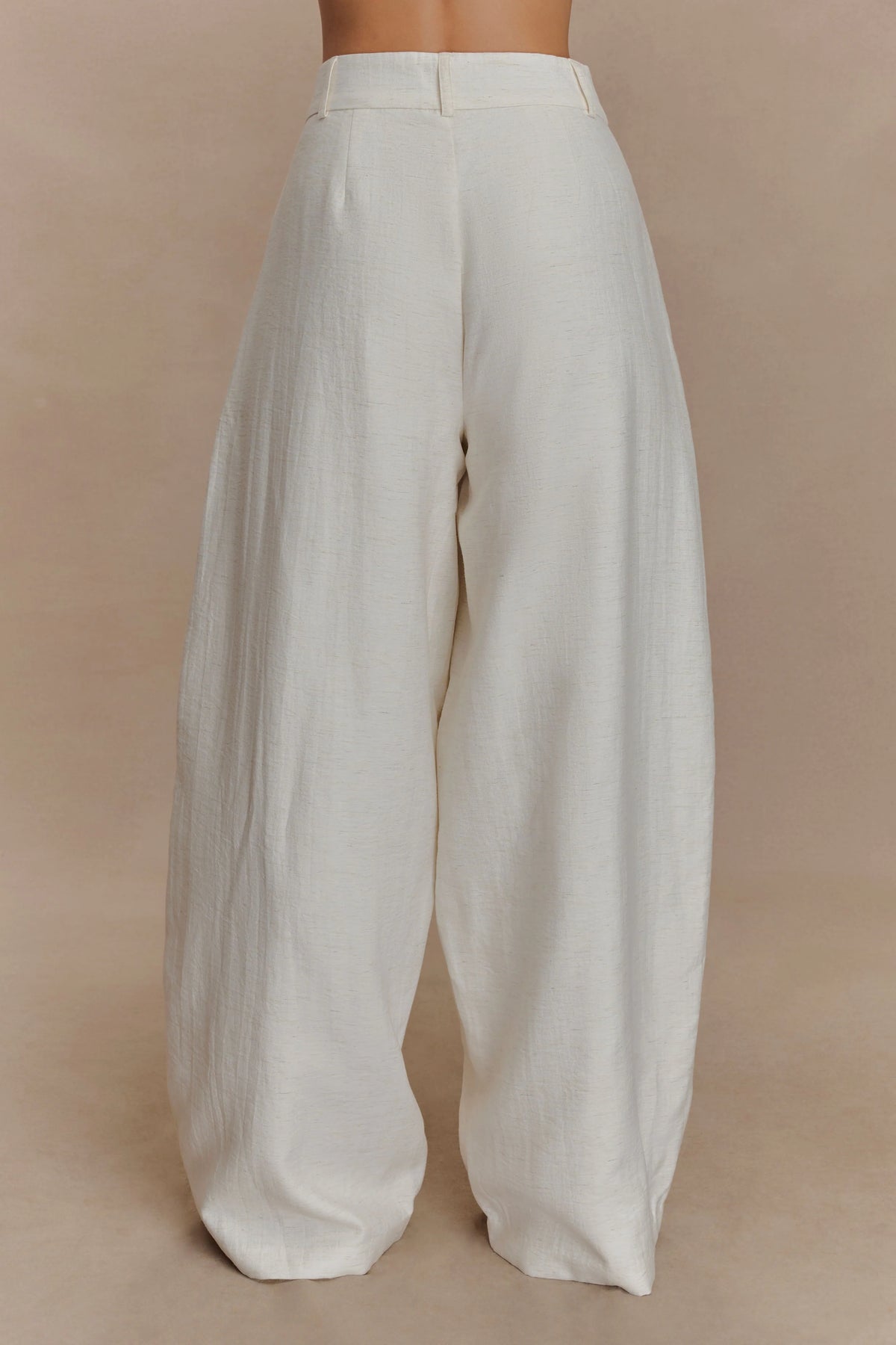 Cyrene Linen Wide Leg Pants Oat Marle