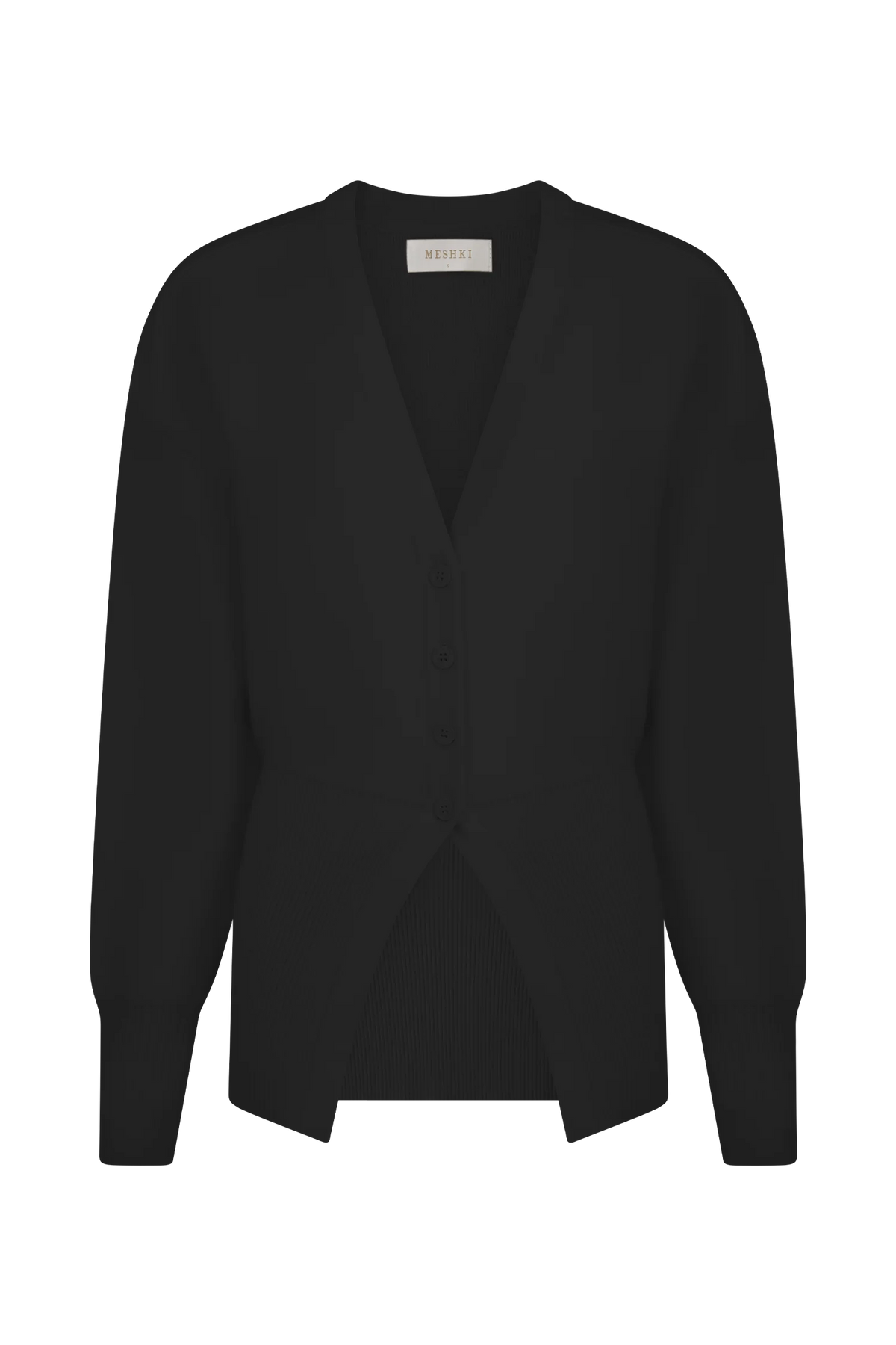Alexia Buttoned Oversized Cardigan Black