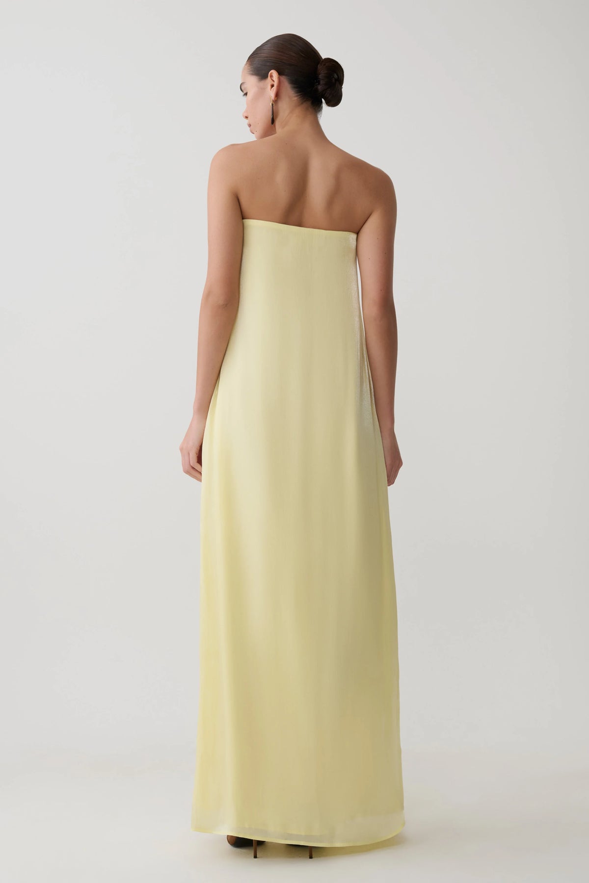 Olivia Strapless Maxi Dress Lemon