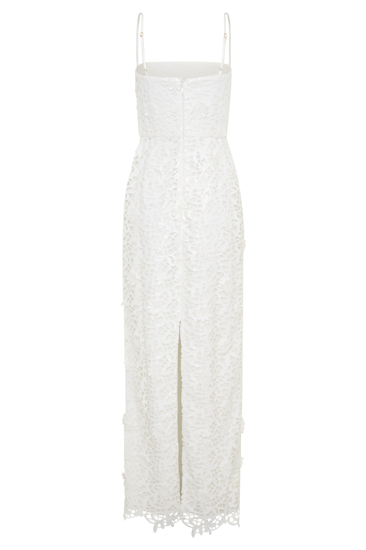 Josefa Sequin Lace Maxi Dress White