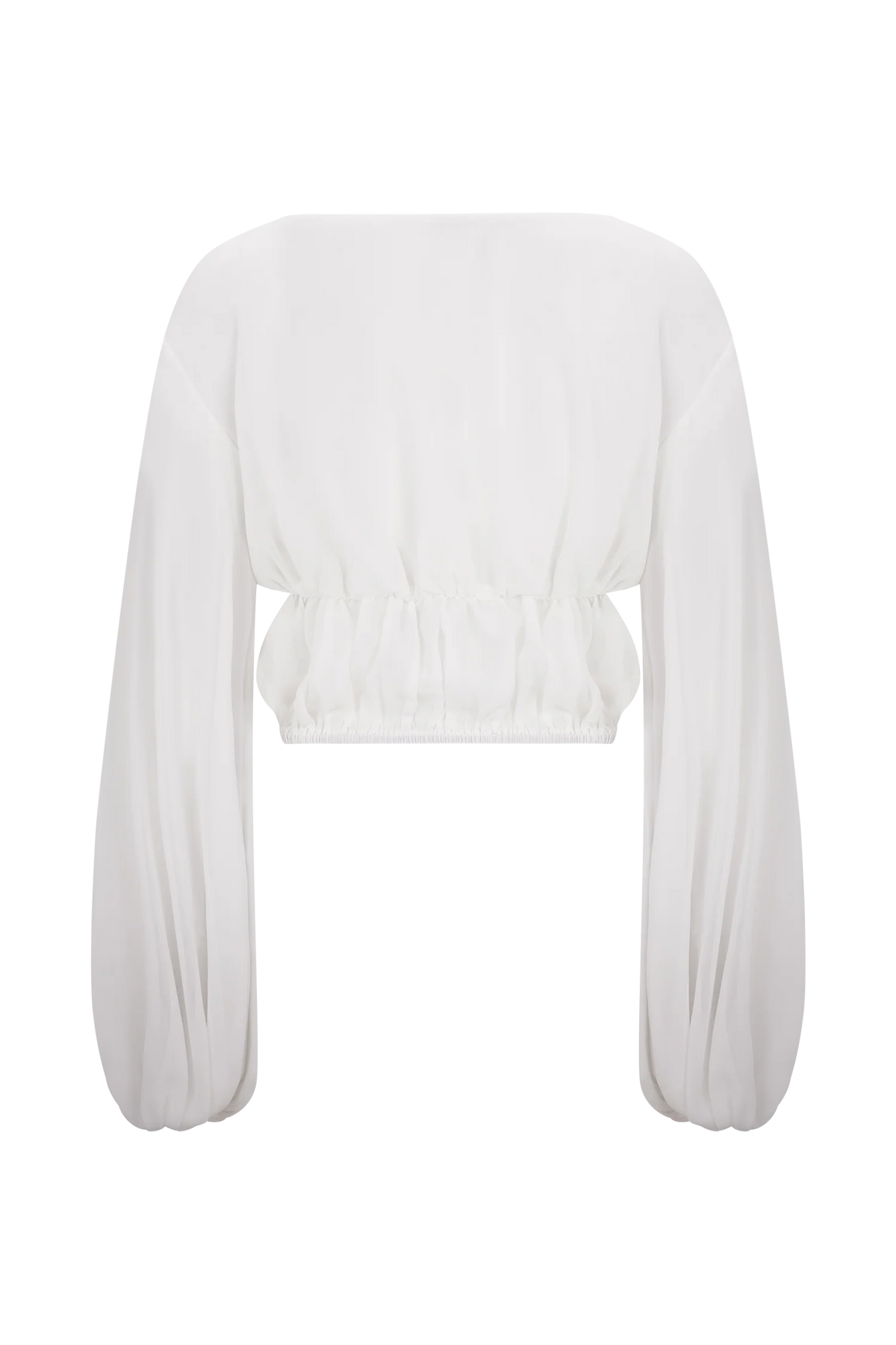 Carlie Chiffon Cross Tie Top Ivory