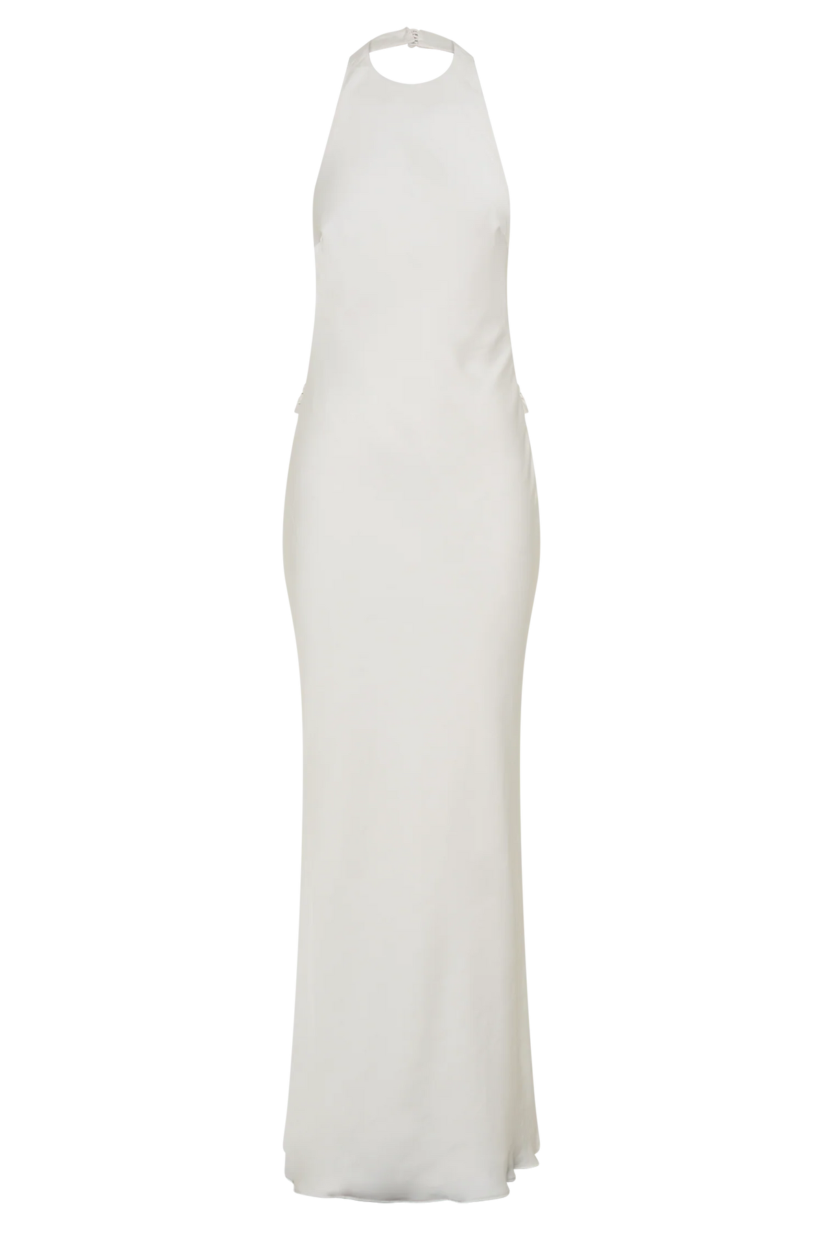 Rinna Satin Halter Maxi Dress Ivory