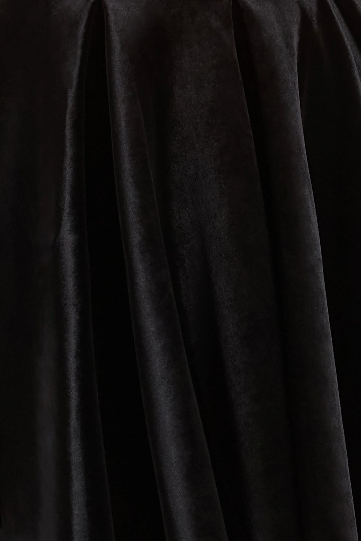 Leticia Black Asymmetric Neck Velvet Mini Dress With Twist Sleeve