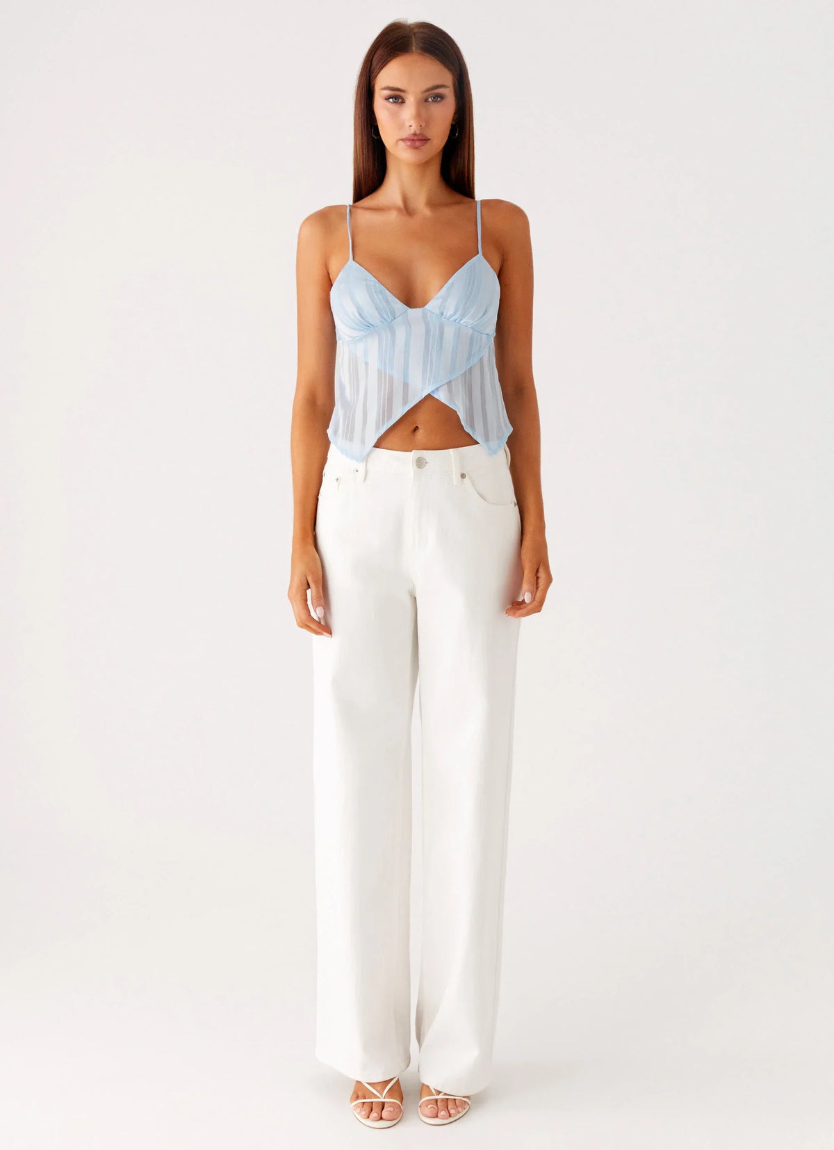 Glynne Frill Top Baby Blue
