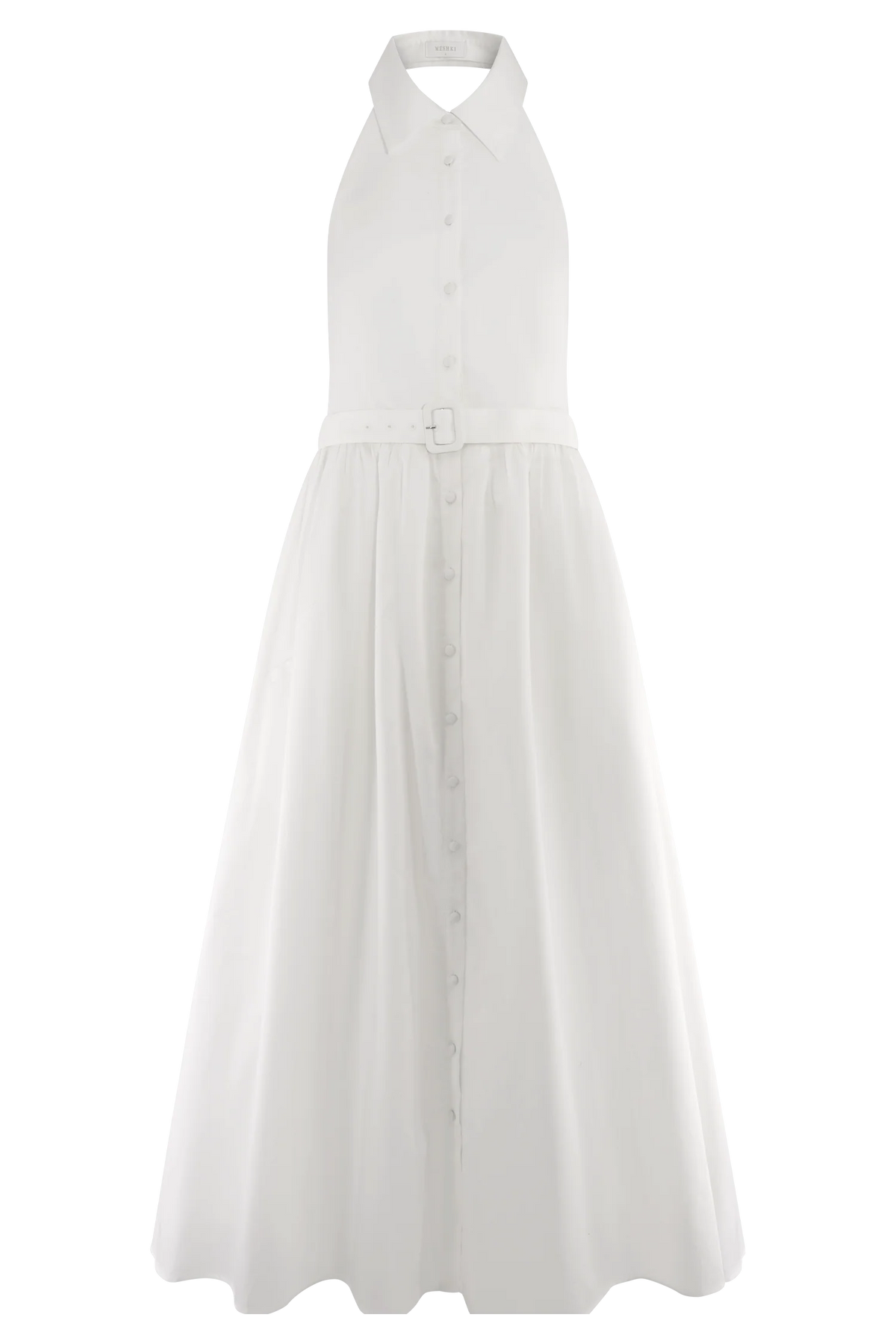 Cindy Collared Midi Dress White