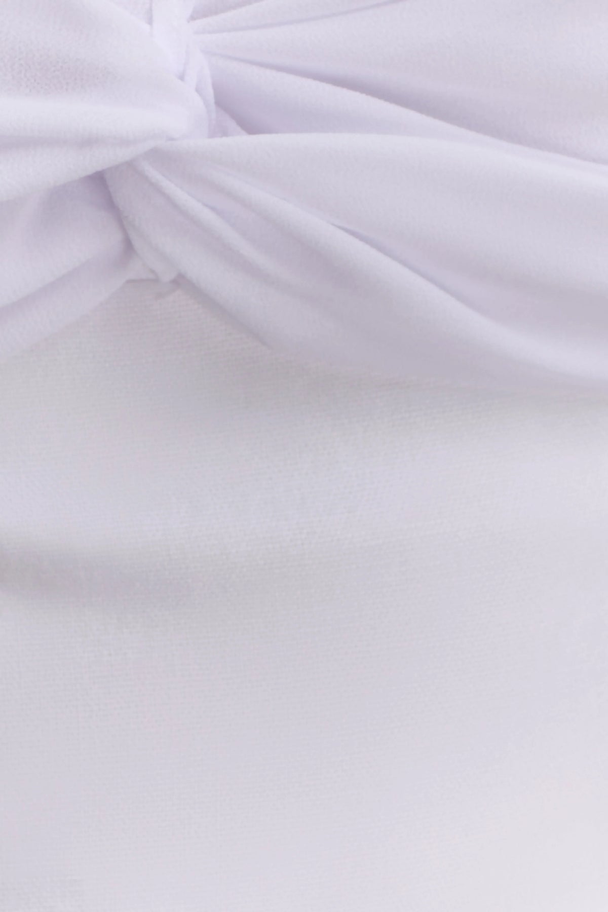 Talia Chiffon And Linen Halter Top White