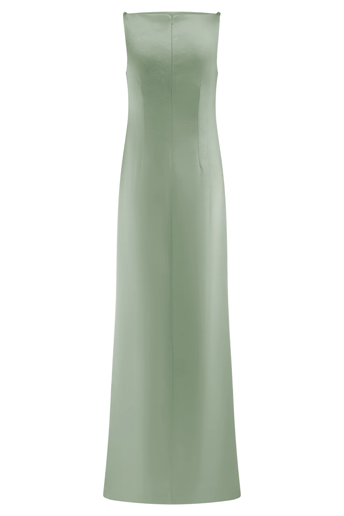 Violet Sleeveless Satin Maxi Dress Sage