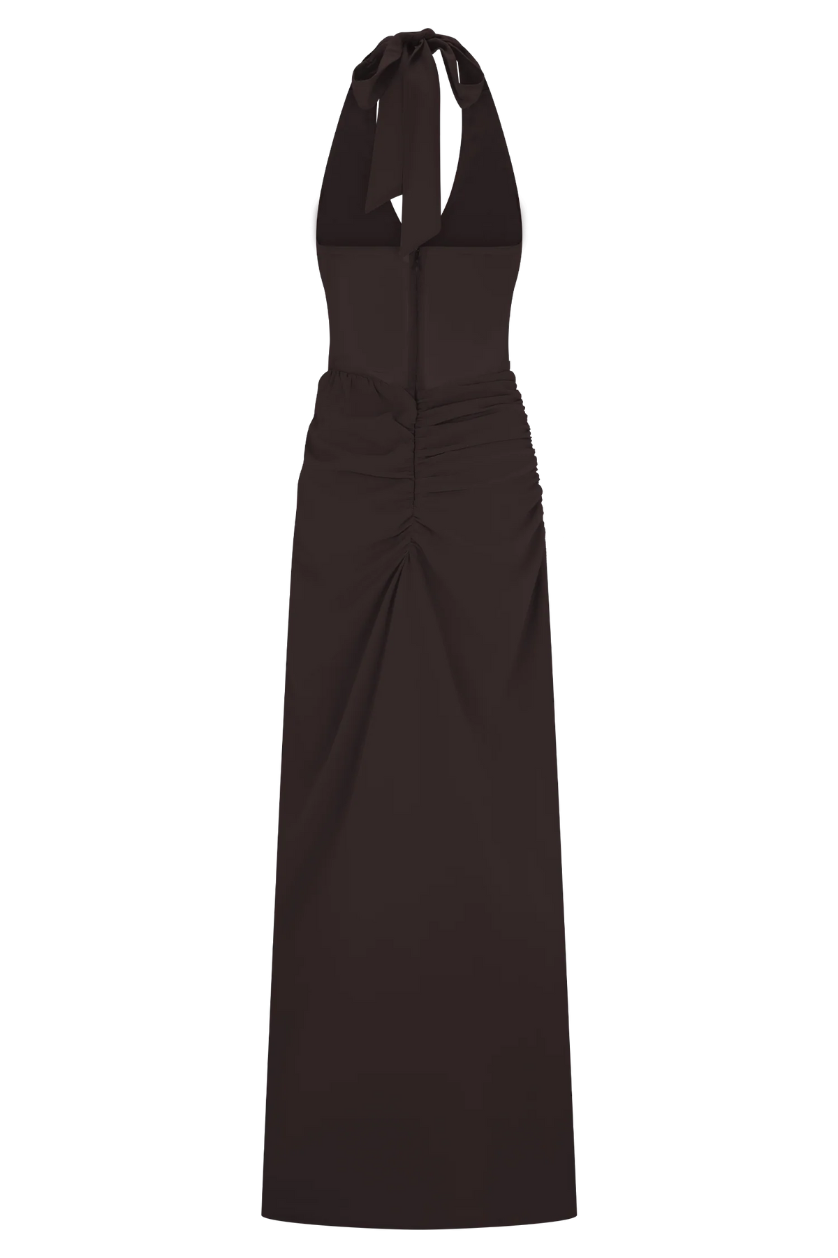 Jonna Chiffon And Mesh Maxi Dress Dark Chocolate