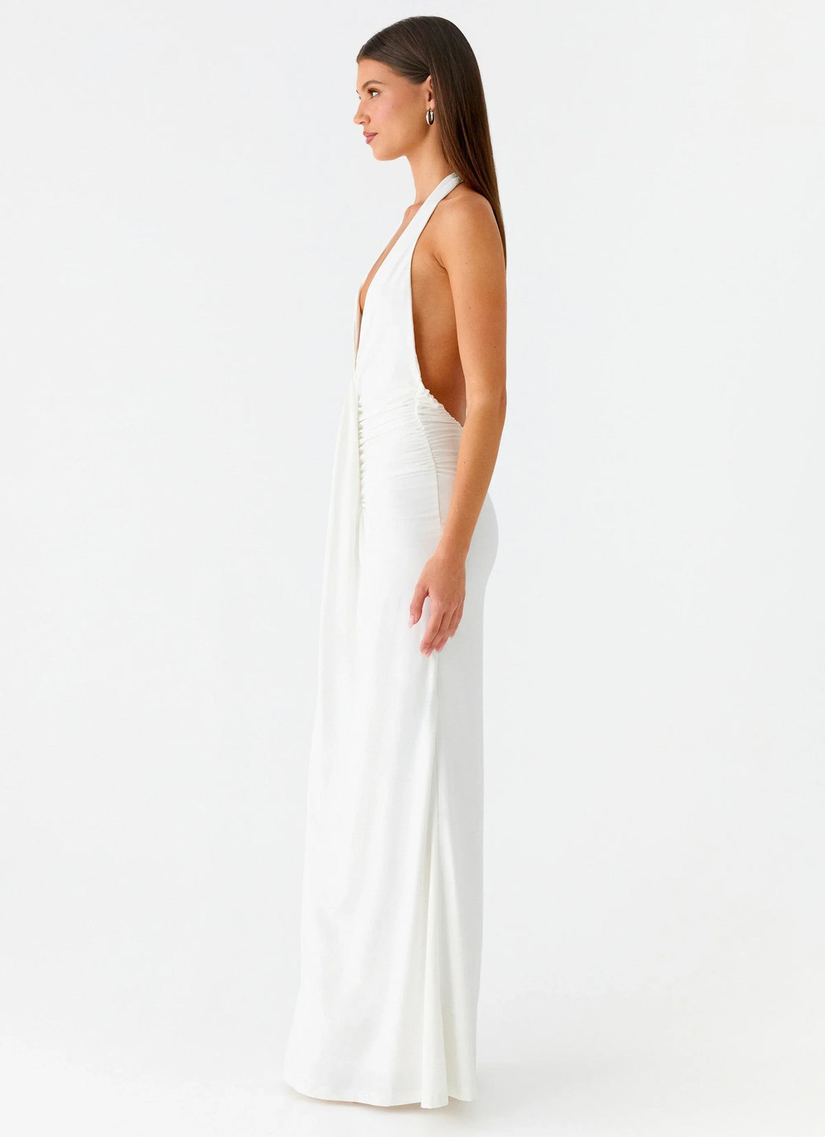 Cheyenne Halter Neck Maxi Dress Ivory