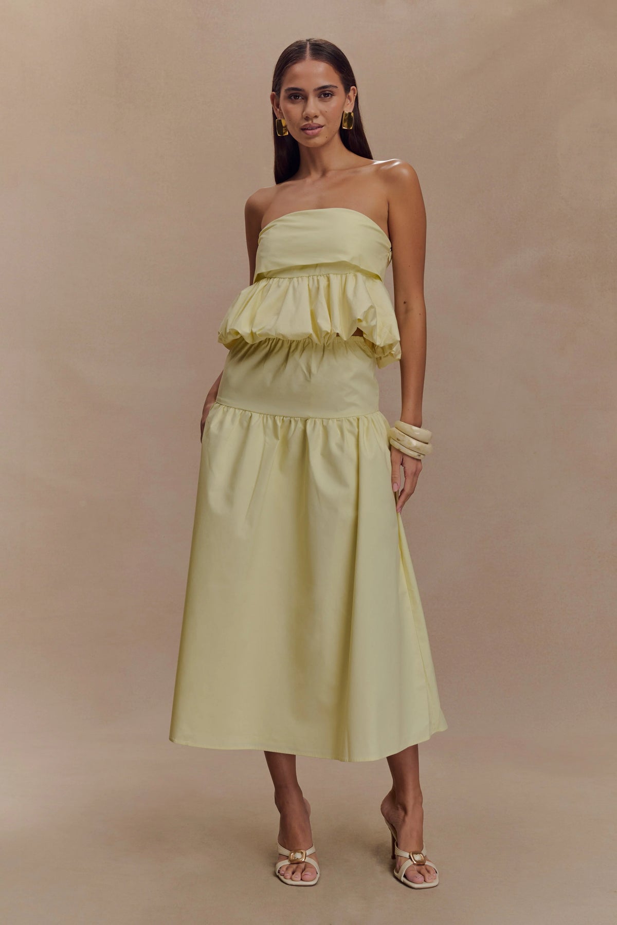 Amirah Midi Skirt Lemon