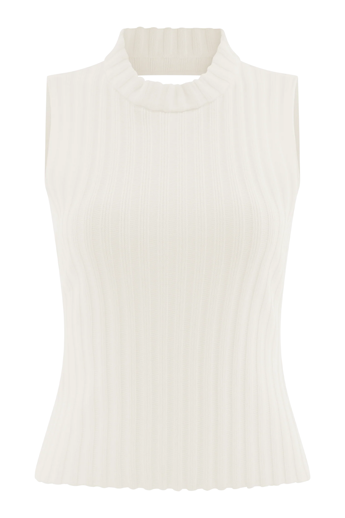 Oona Turtle Neck Knit Top Ivory