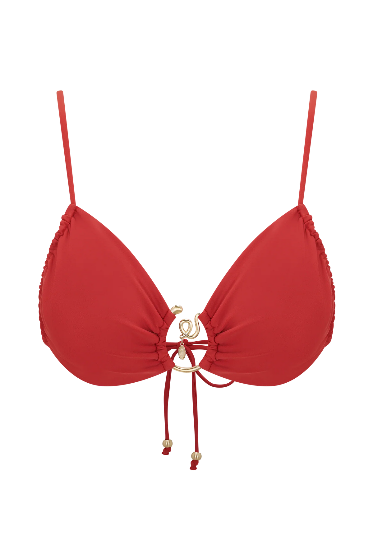 Tyler Bikini Top With Hardware Red