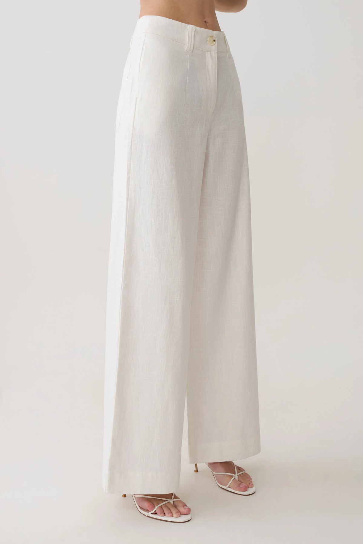 Brielle Straight Leg Pant White