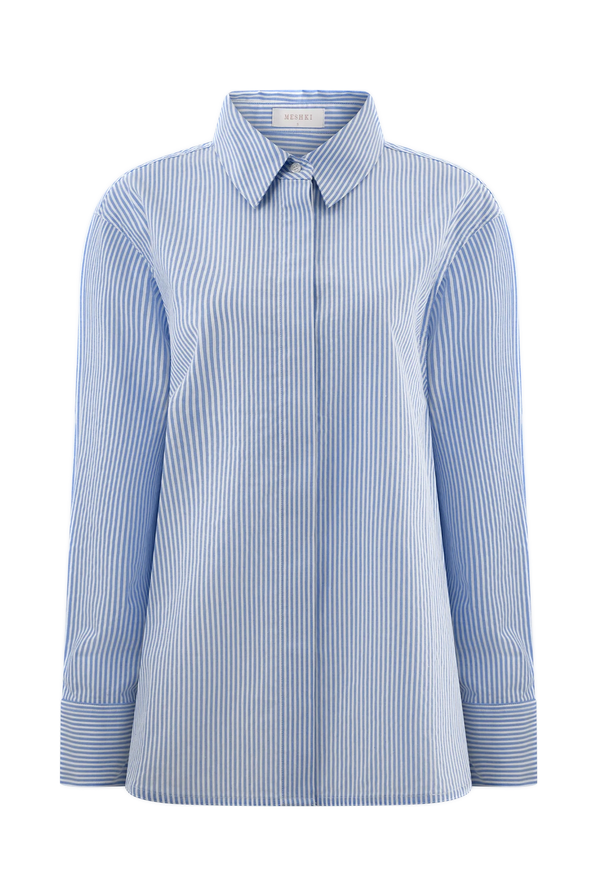 Hansen Oversized Shirt Blue Pinstripe