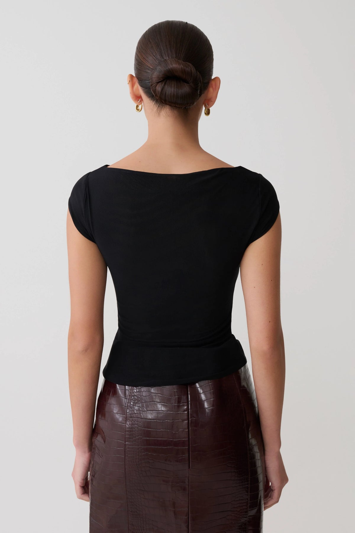 Romana Short Sleeve Mesh Top Black