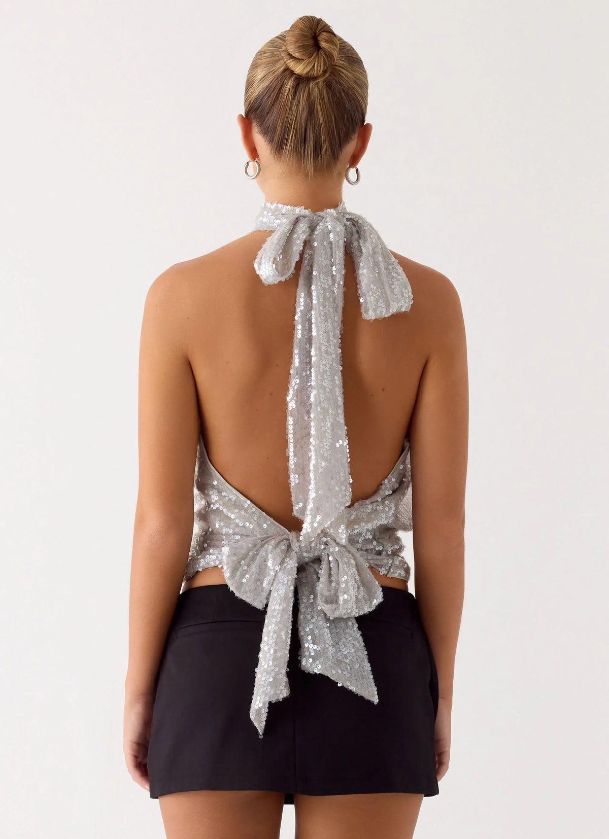 Willow Sequin Top Silver
