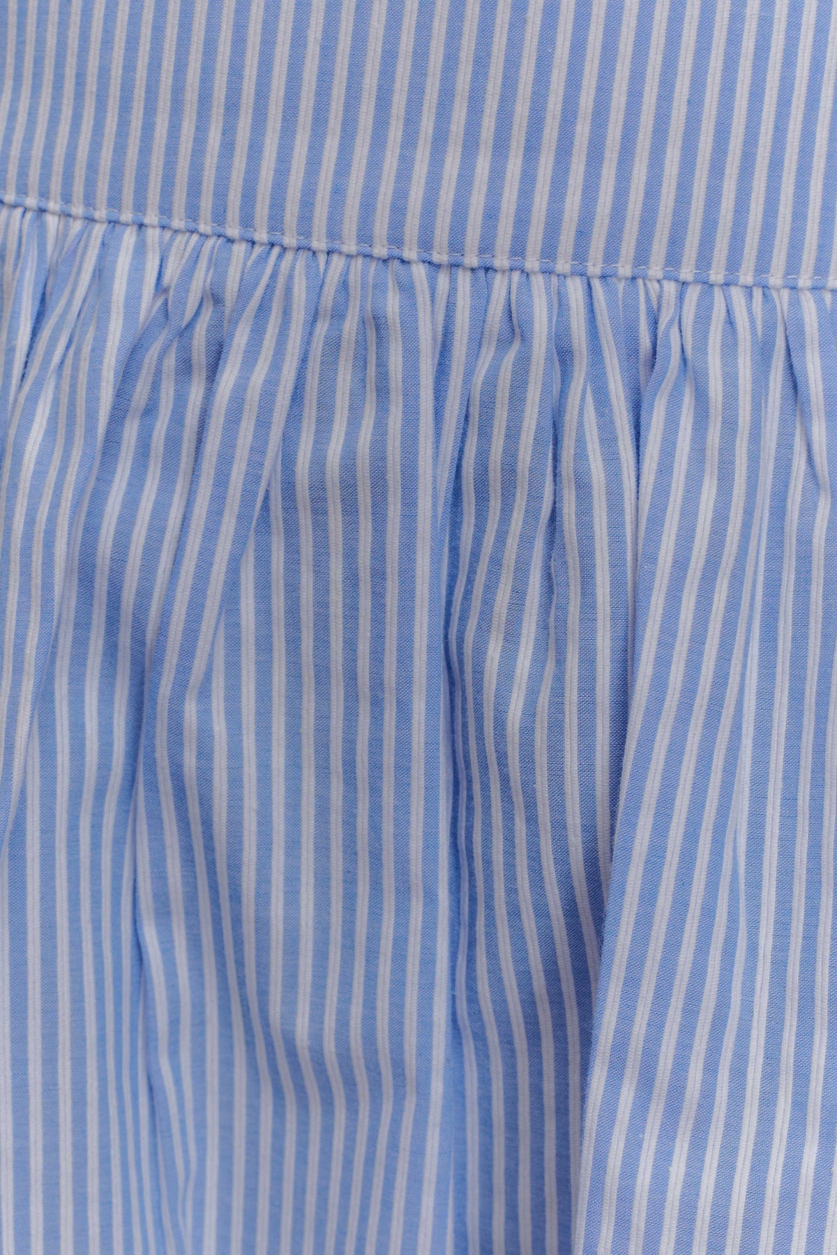 Gretel Hem Mini Skirt Blue Pinstripe