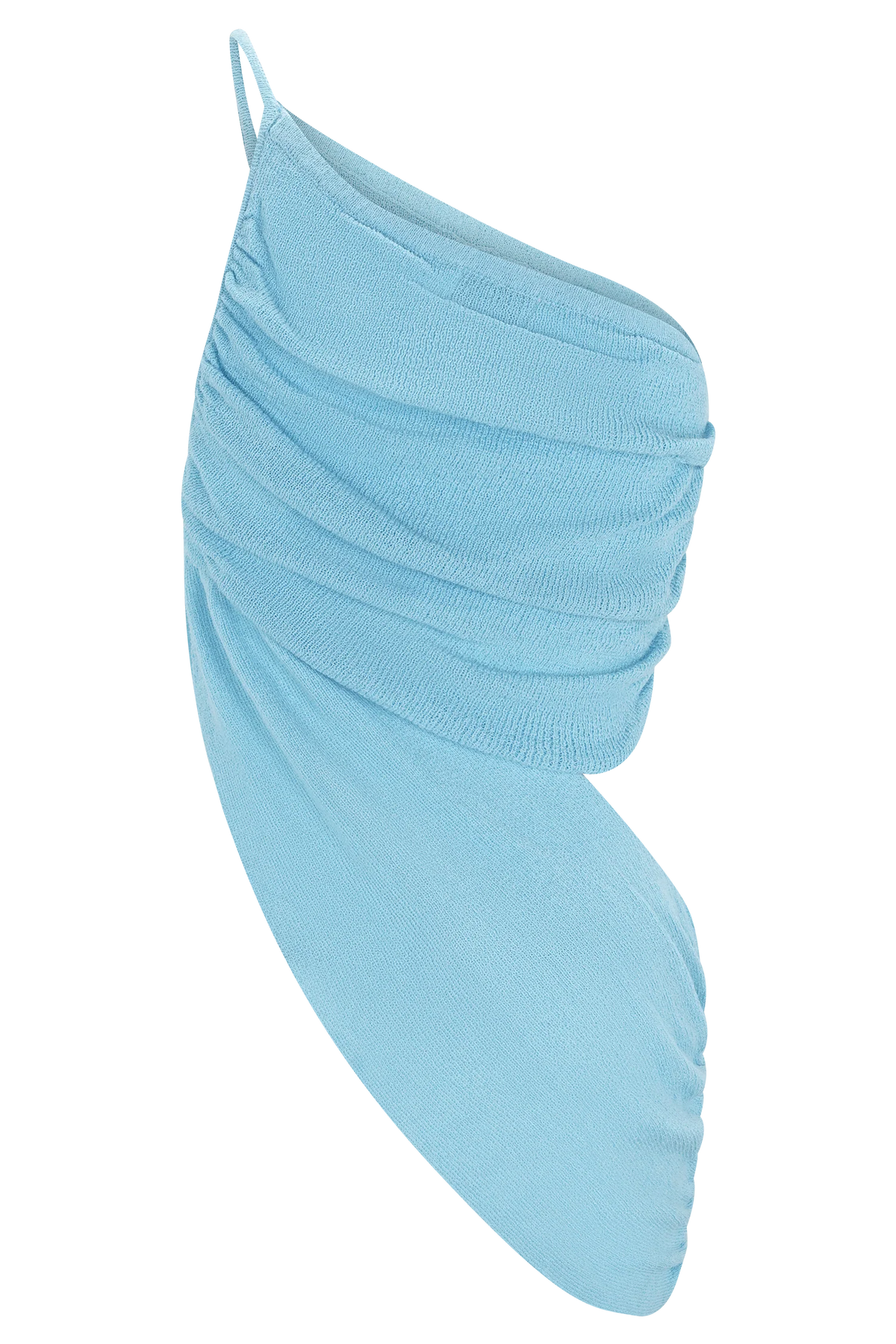 Corah Drape Knit Top Cyan Blue