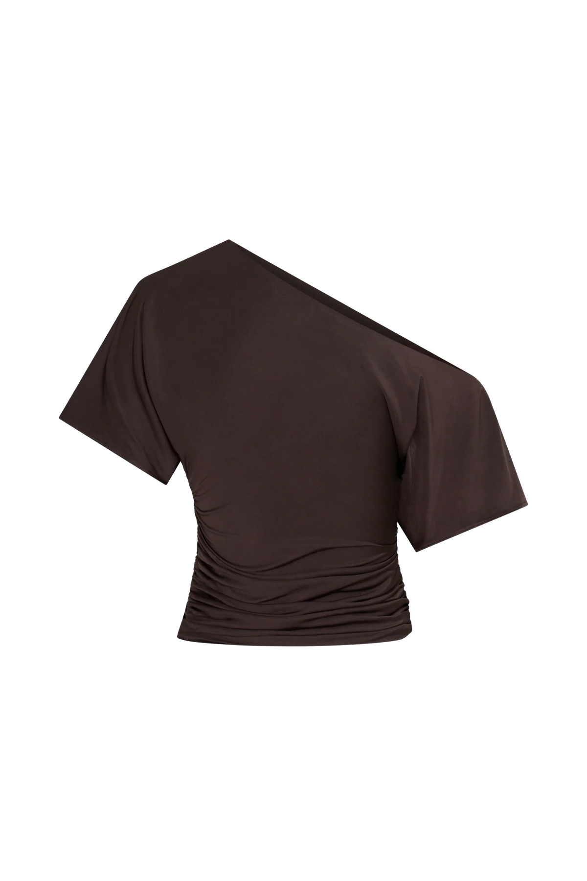 Luu Off Shoulder Slinky Top Dark Chocolate