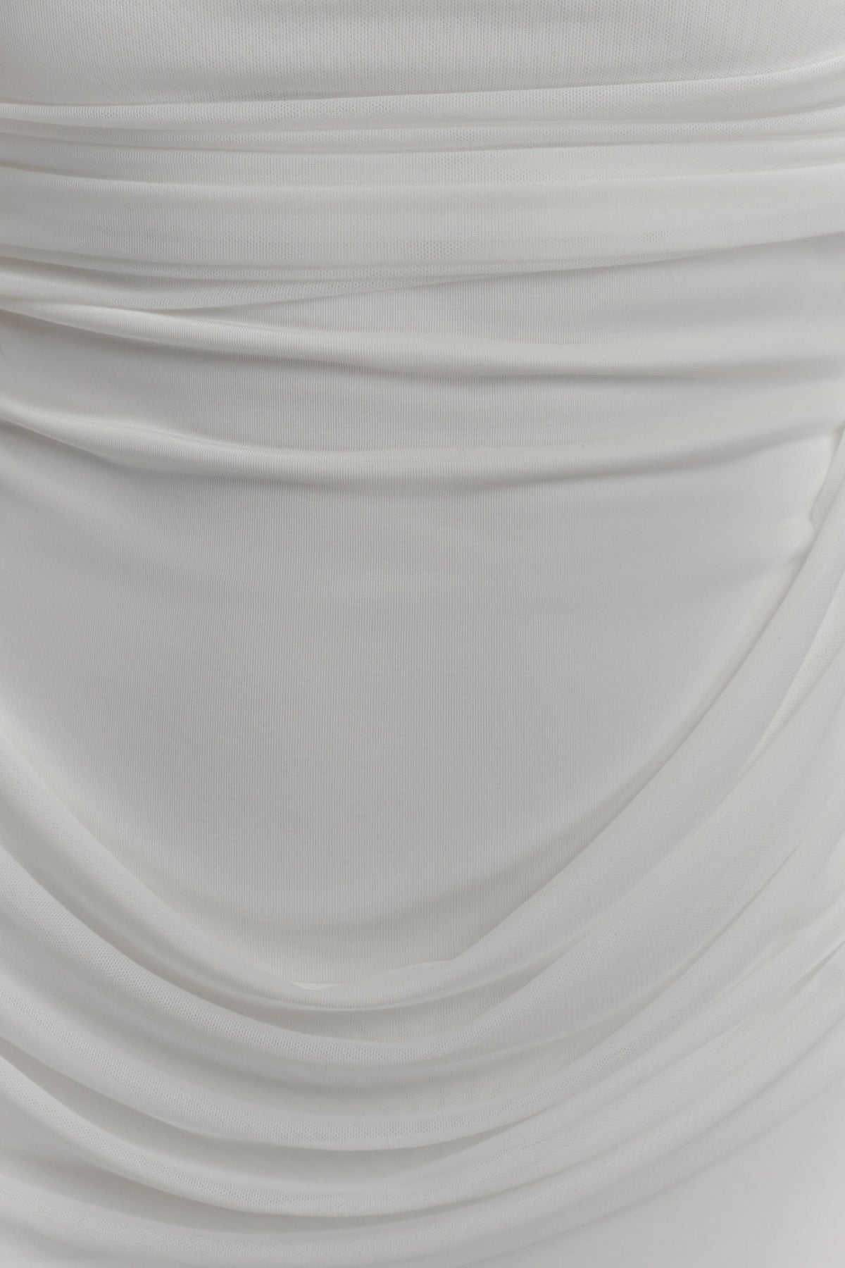 Gabrielle Slinky And Mesh Maxi Dress White