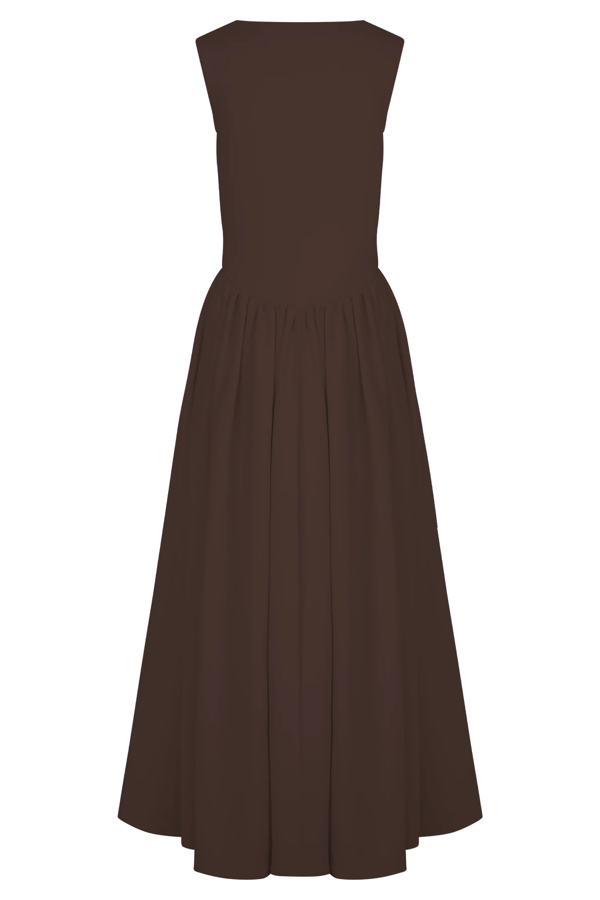 Sharon Scuba Jersey Midi Dress Cacao Brown