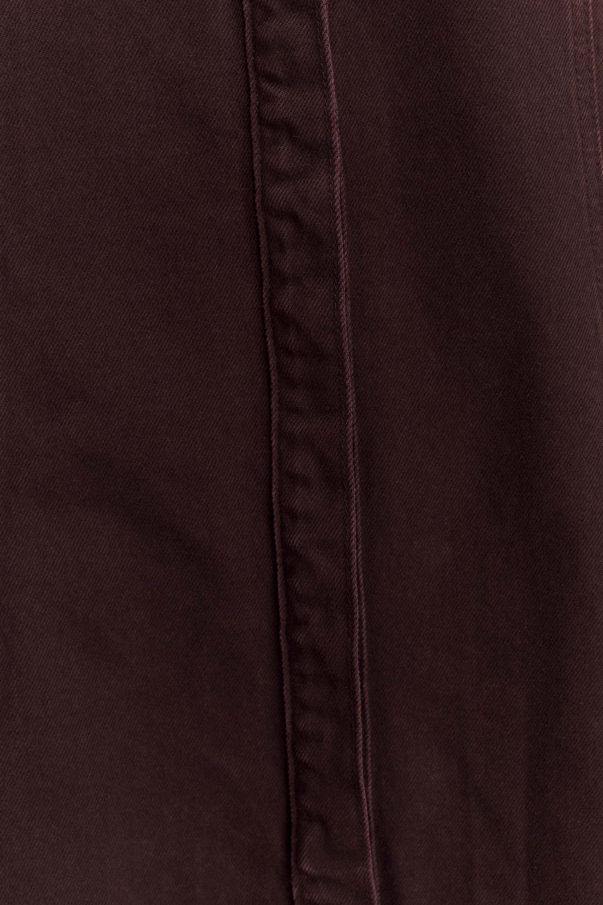 Maya Oversized Denim Shirt Chocolate