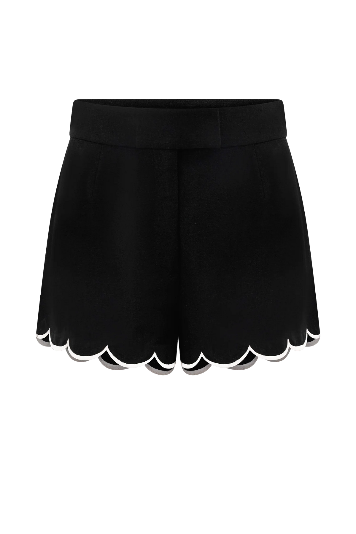 Judith Scallop Shorts Black