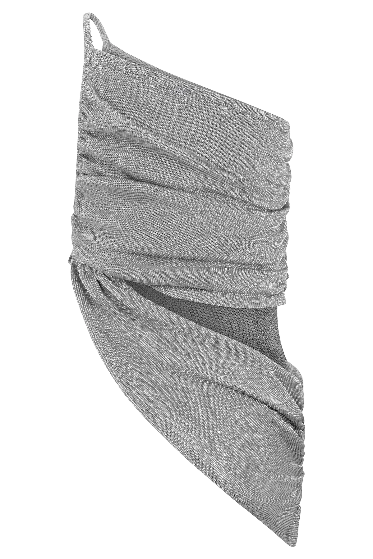 Corah Lurex Drape Knit Top Silver