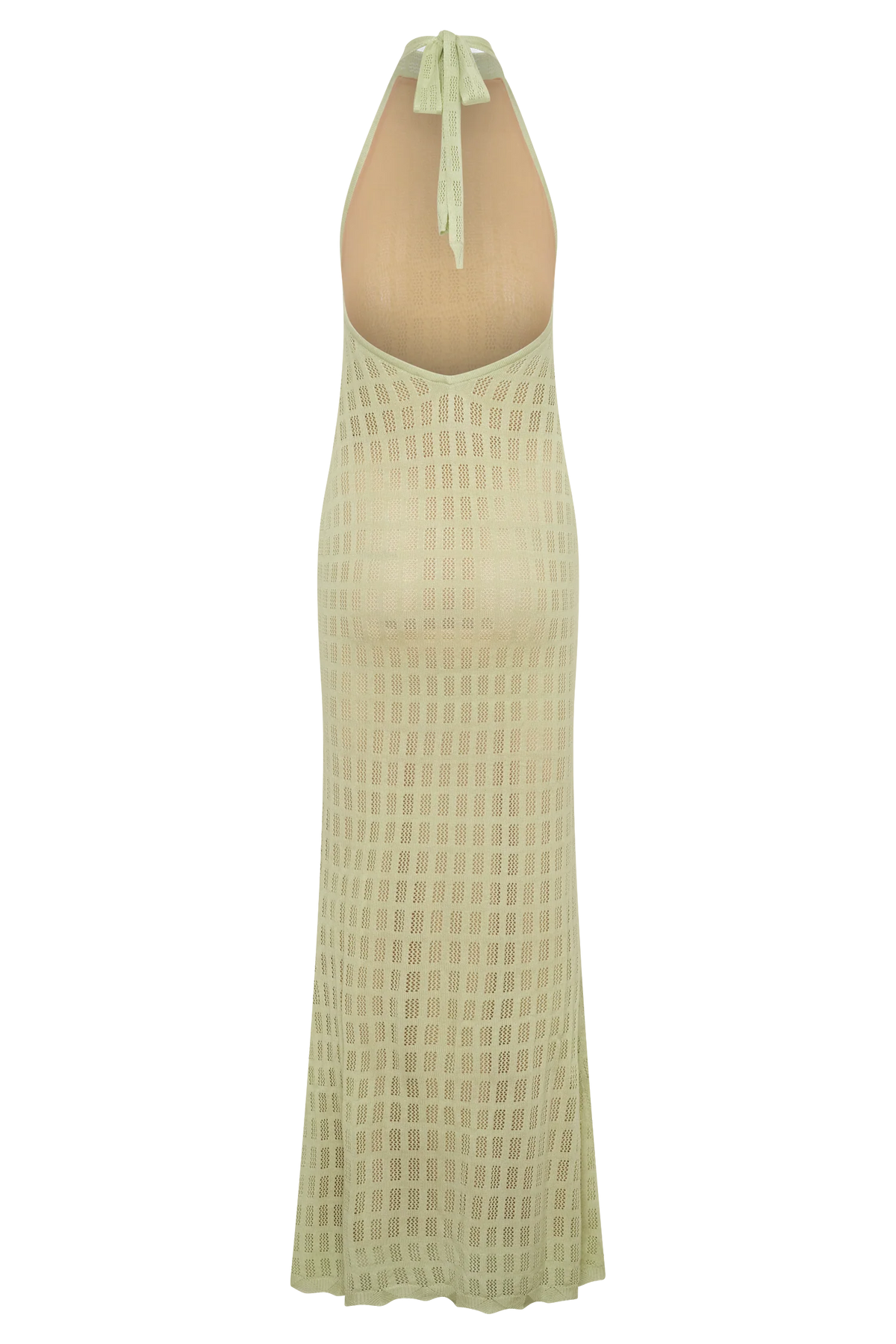 Hayley Halter Knit Maxi Dress Seafoam