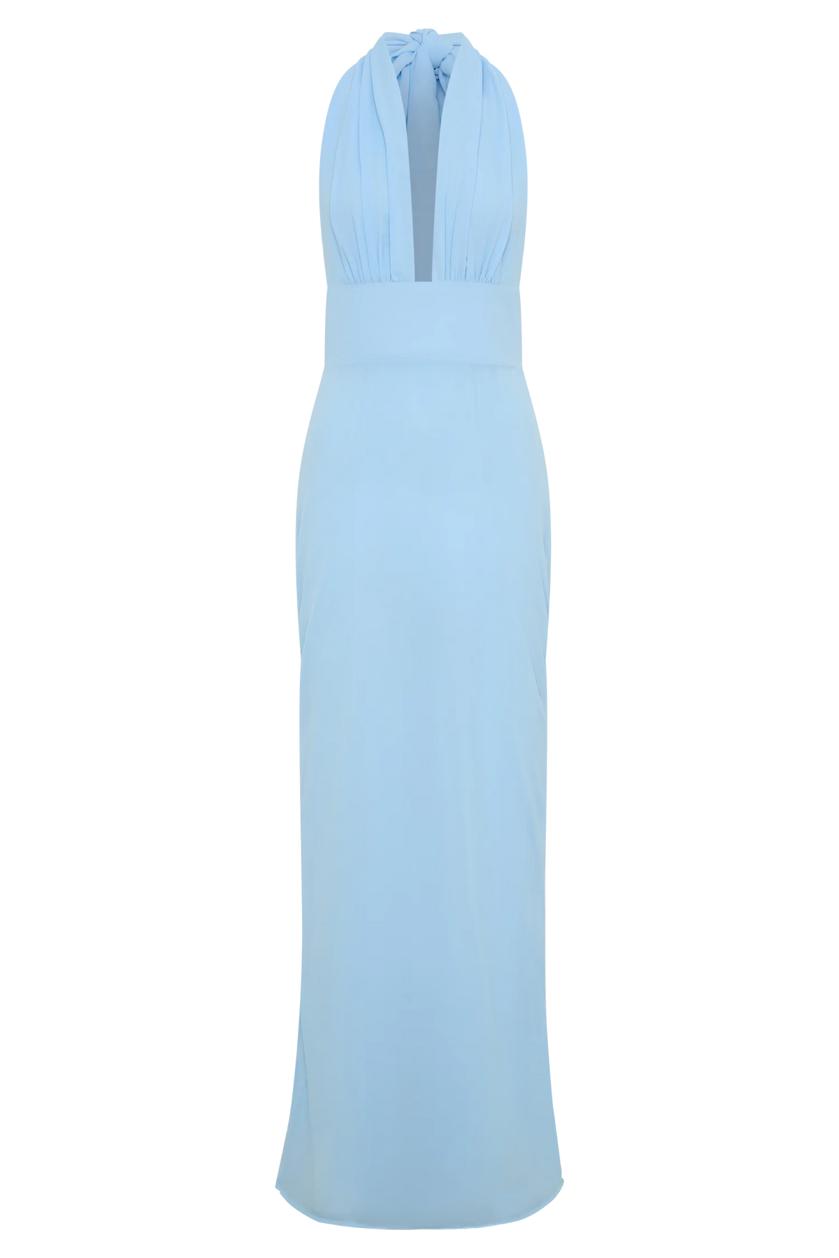 Nadine Halter Chiffon Maxi Dress Blue
