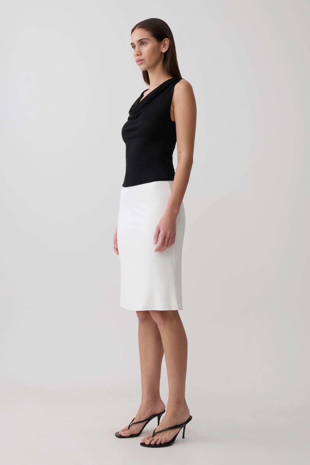 Ciaran Sleeveless Sheer Top Black