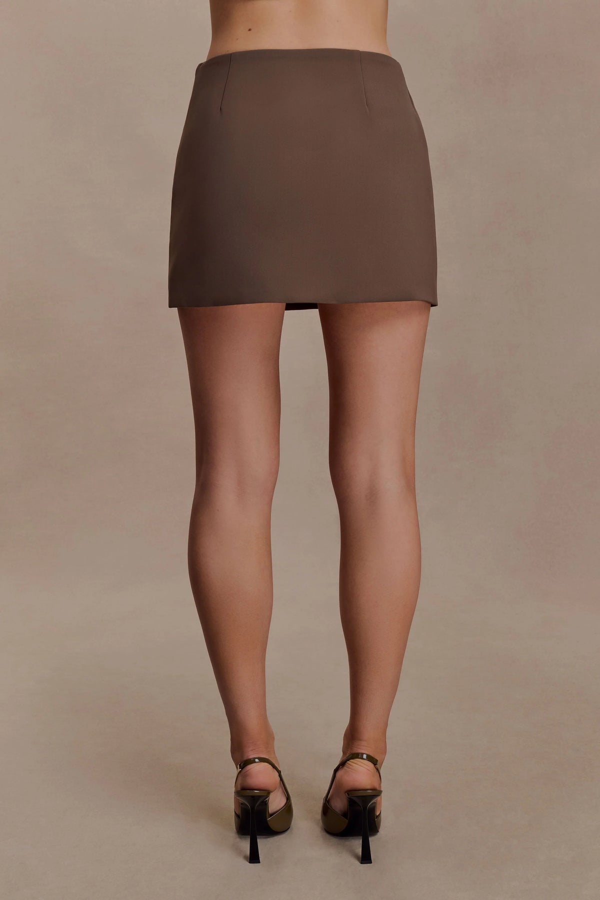 Effy Suiting Mini Skirt Cacao Brown