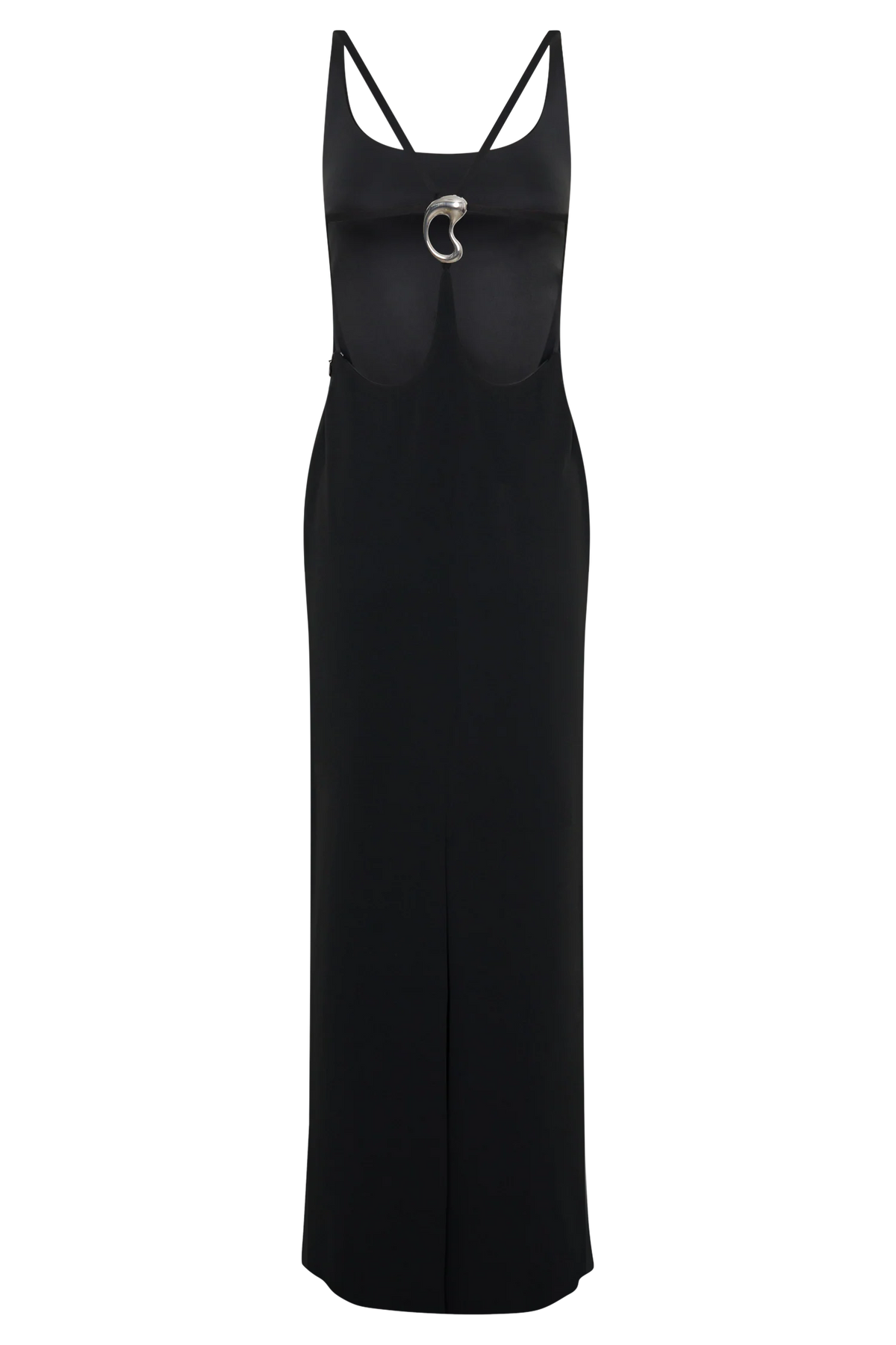 Julian Crepe Strapped Back Maxi Dress Black