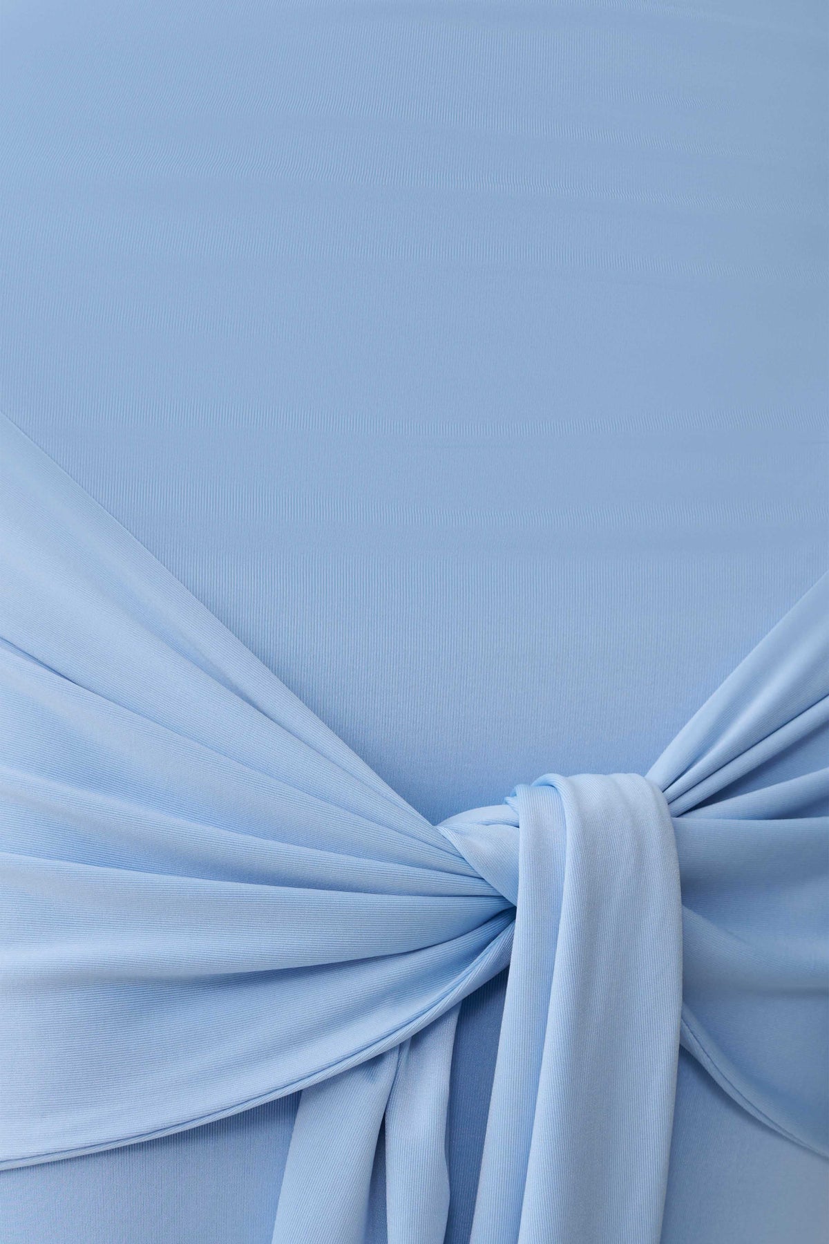 Maiara Shortsleeve Slinky Tie Maxi Dress Sea Blue